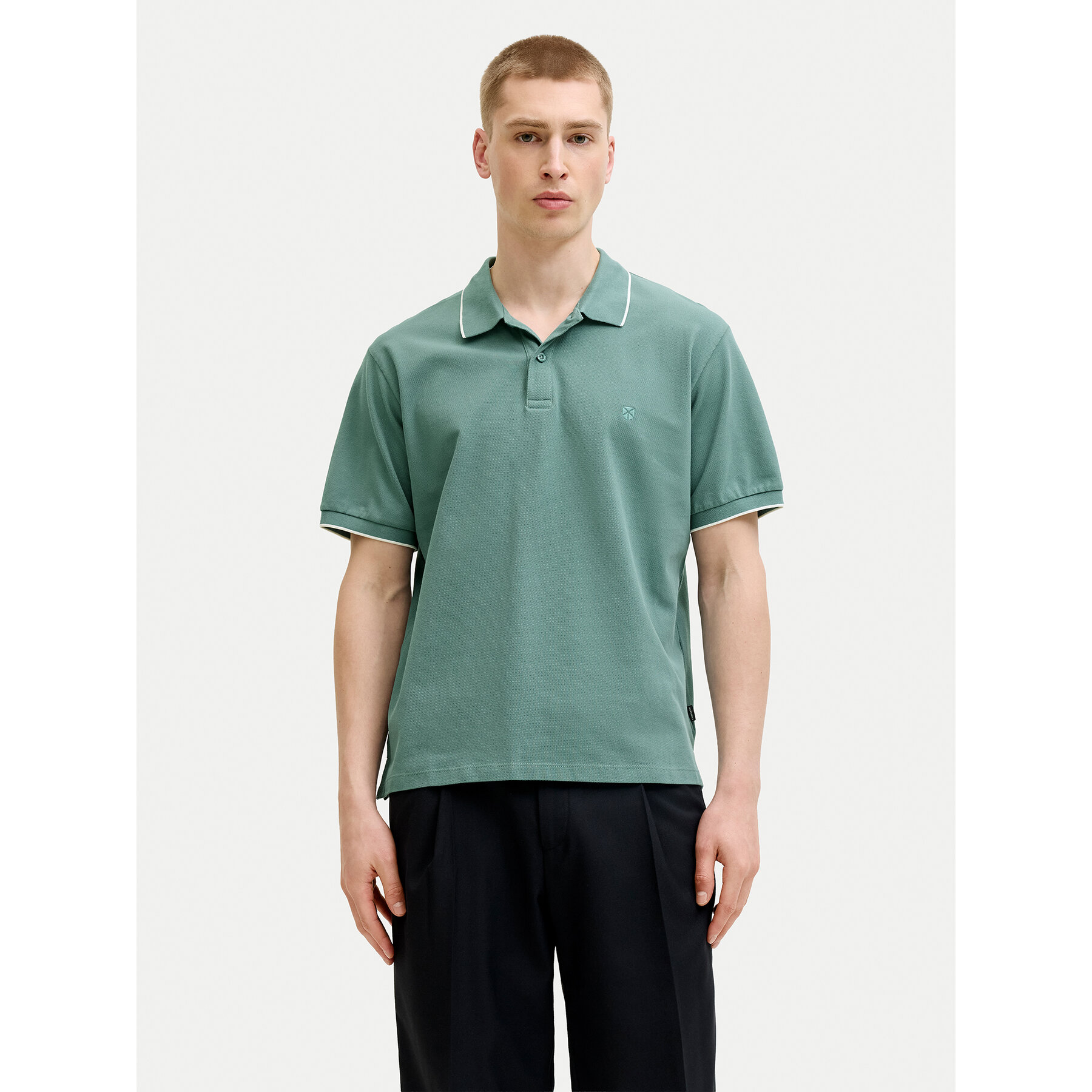 Jack & Jones Polo Weston 12297755 Zelena Regular Fit
