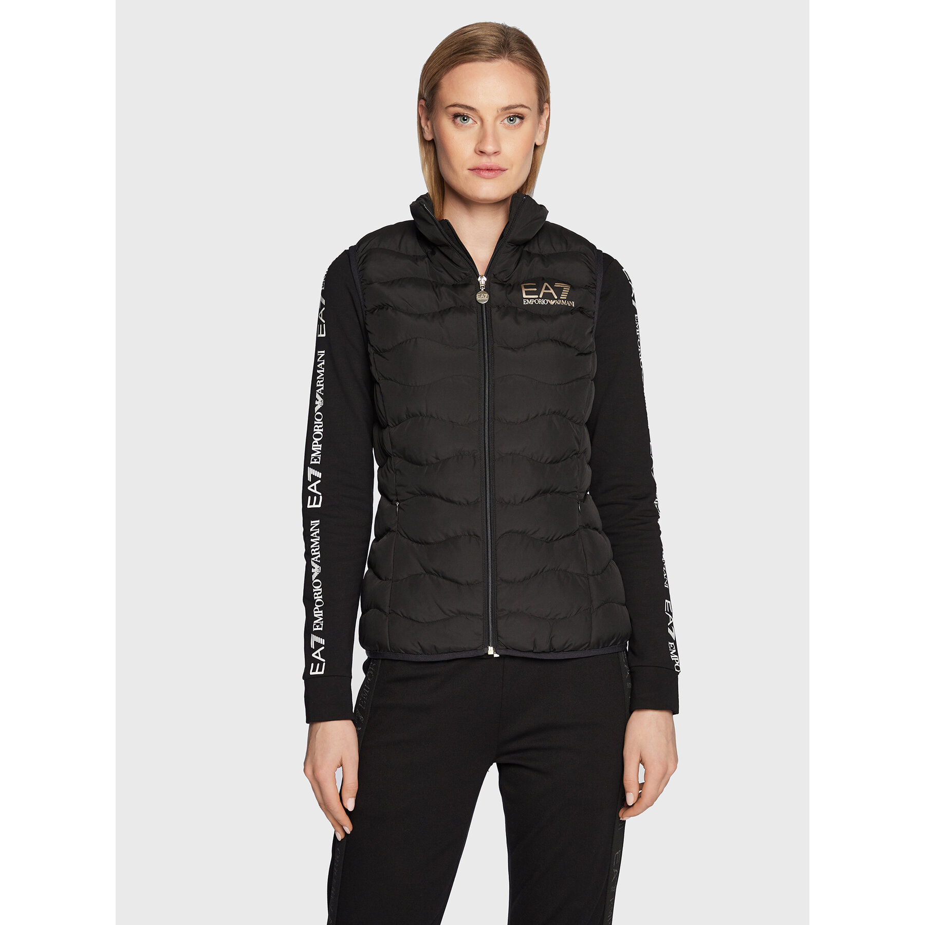 EA7 Emporio Armani Bodywarmer 8NTQ08 TNF8Z 0200 Schwarz Regular Fit