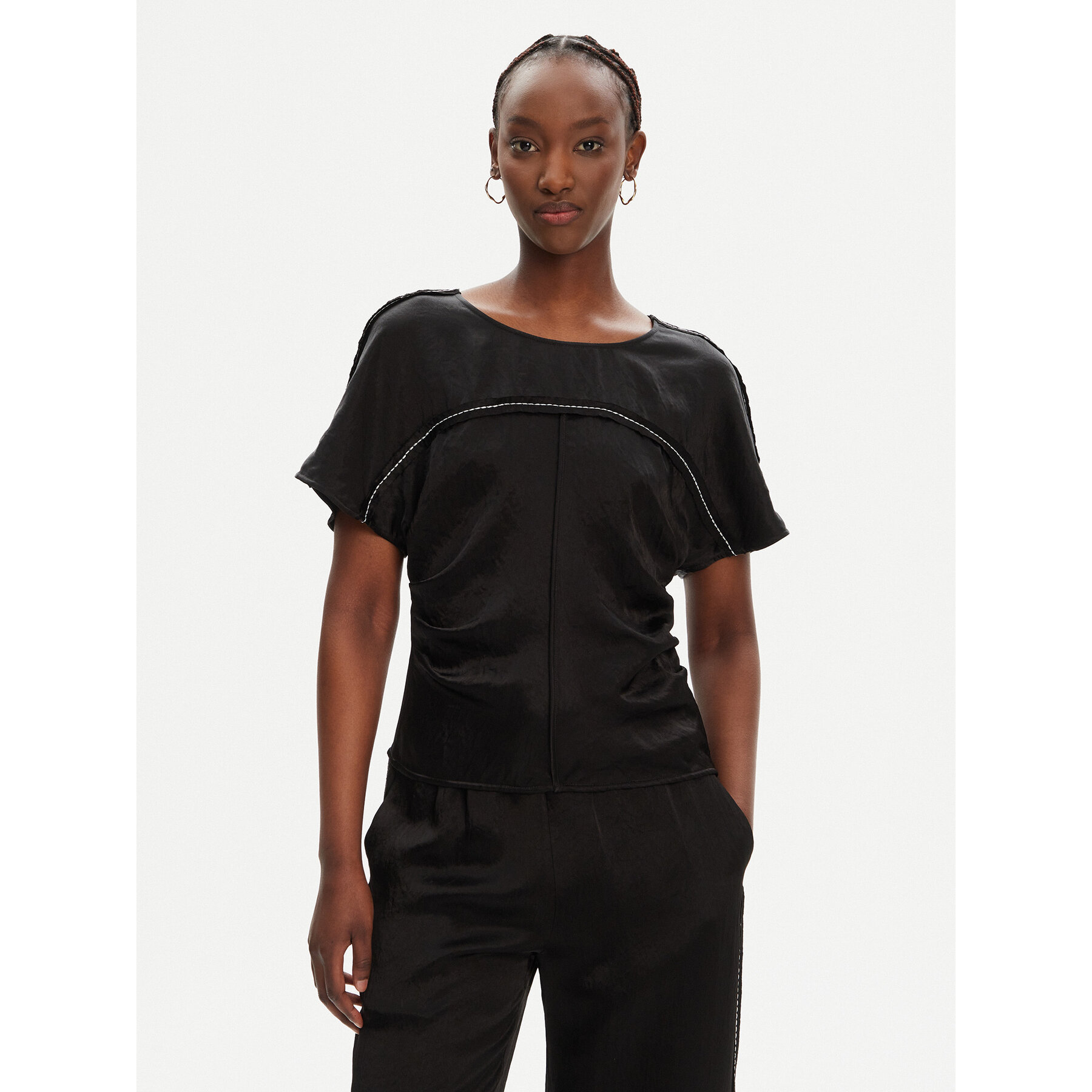 PINKO Bluse 104596 A2BU Schwarz Regular Fit