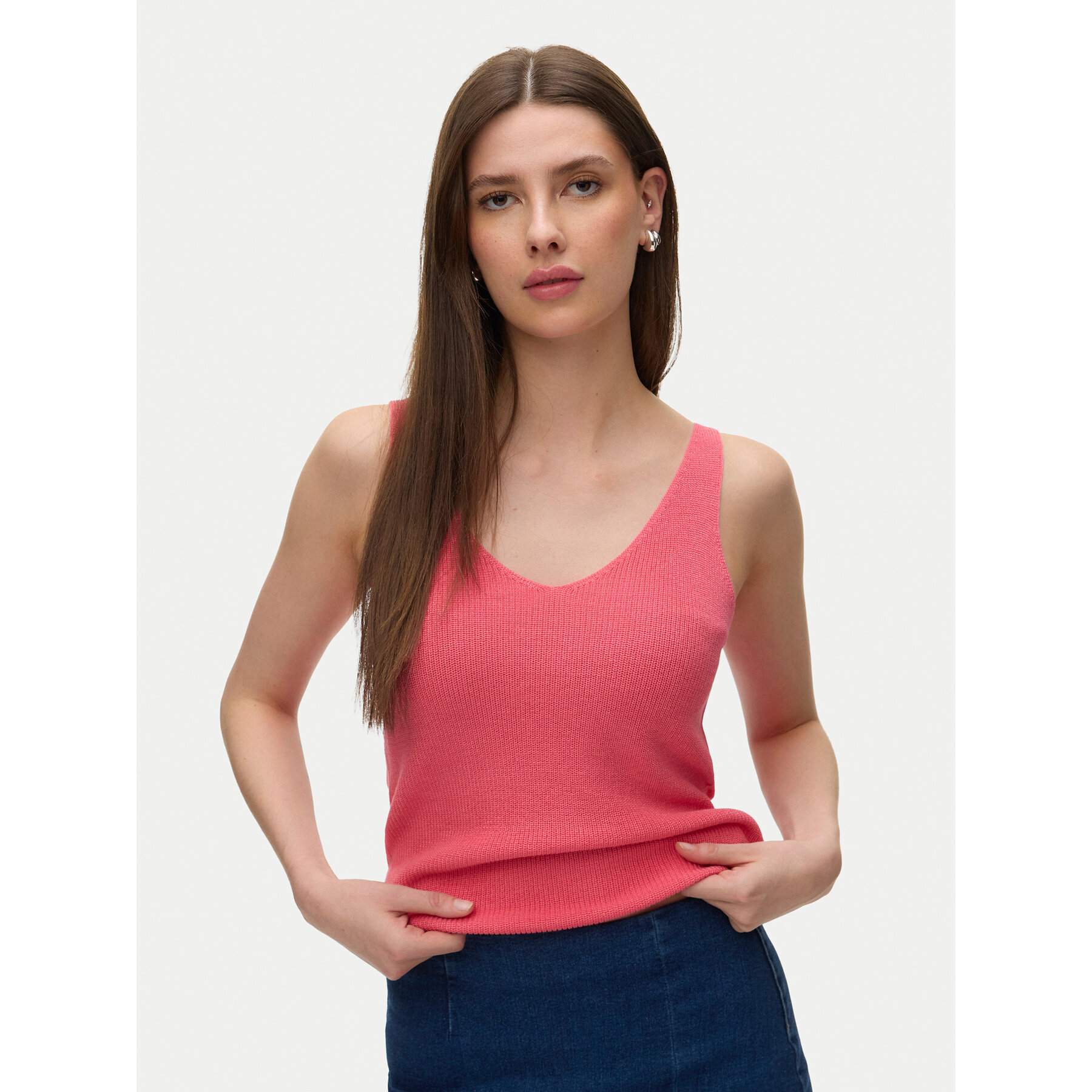 Vero Moda Top New Lex Sun 10281877 Korallenfarben Regular Fit