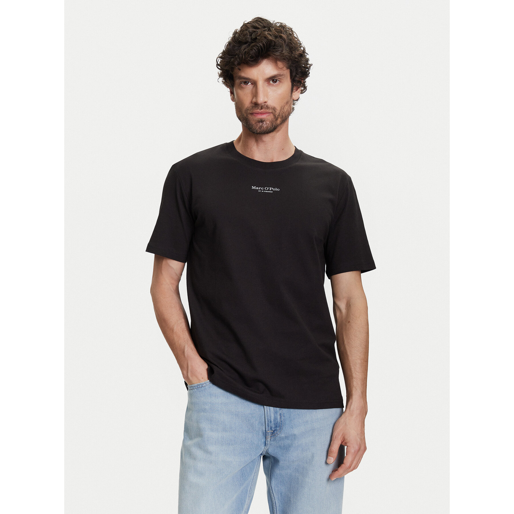 Marc O'Polo T-Shirt B21 2012 51382 Μαύρο Regular Fit