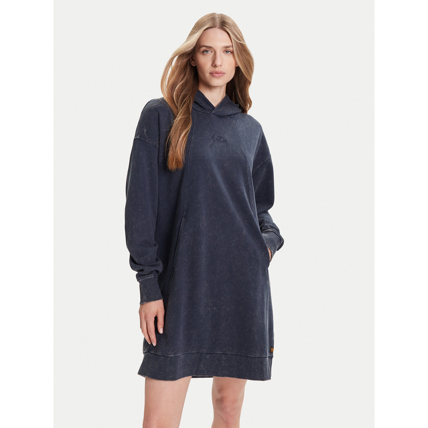 G-Star Raw Džemper haljina D27165-D969 Plava Relaxed Fit