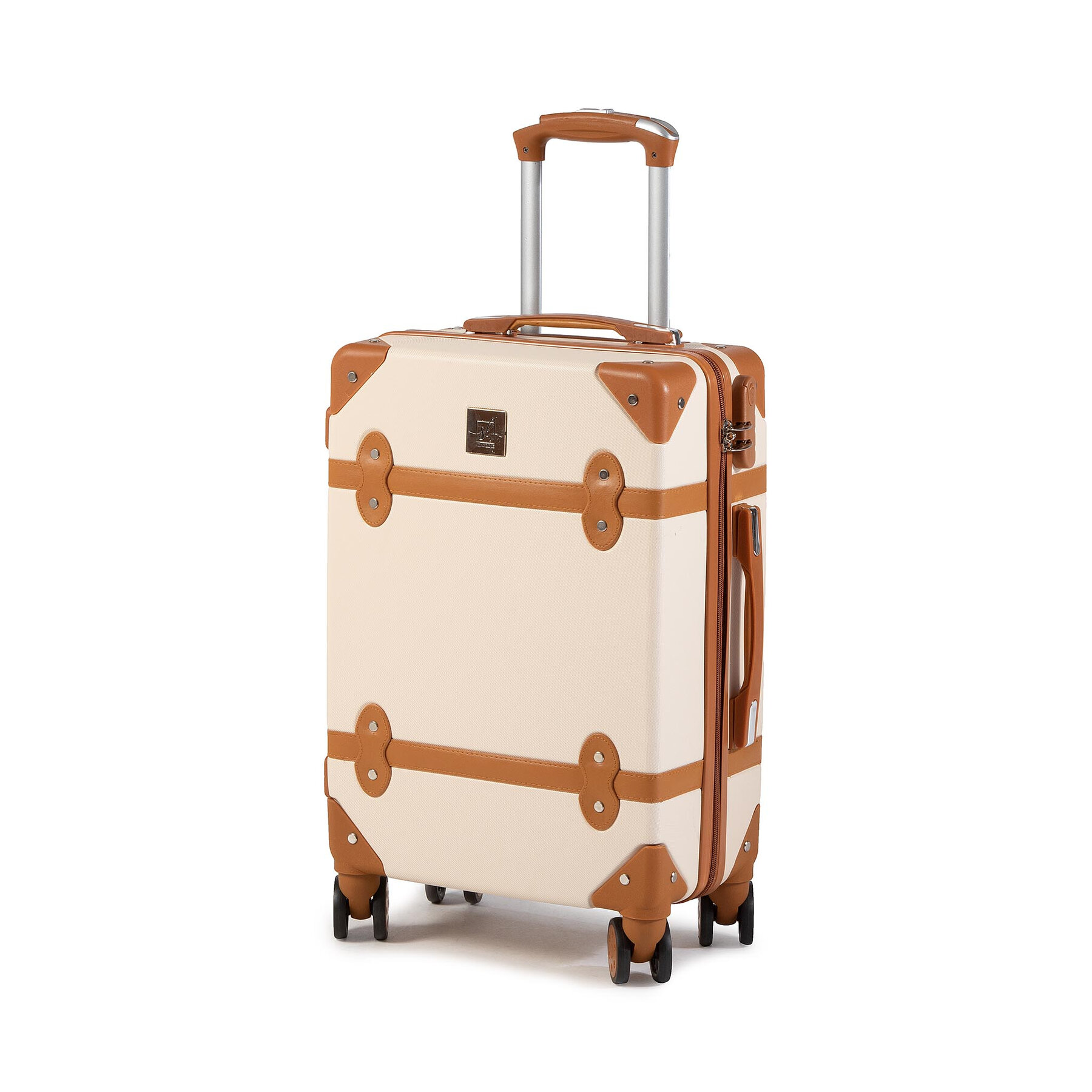 Valigia da cabina Semi Line T5506-2 Beige, Taglia 00, taglia : 00