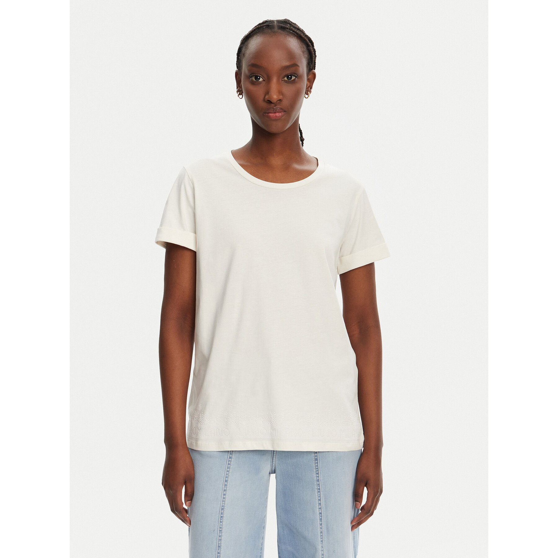 Liu Jo Sport Liu Jo Sport T-Shirt TA5180 JS923 Λευκό Regular Fit