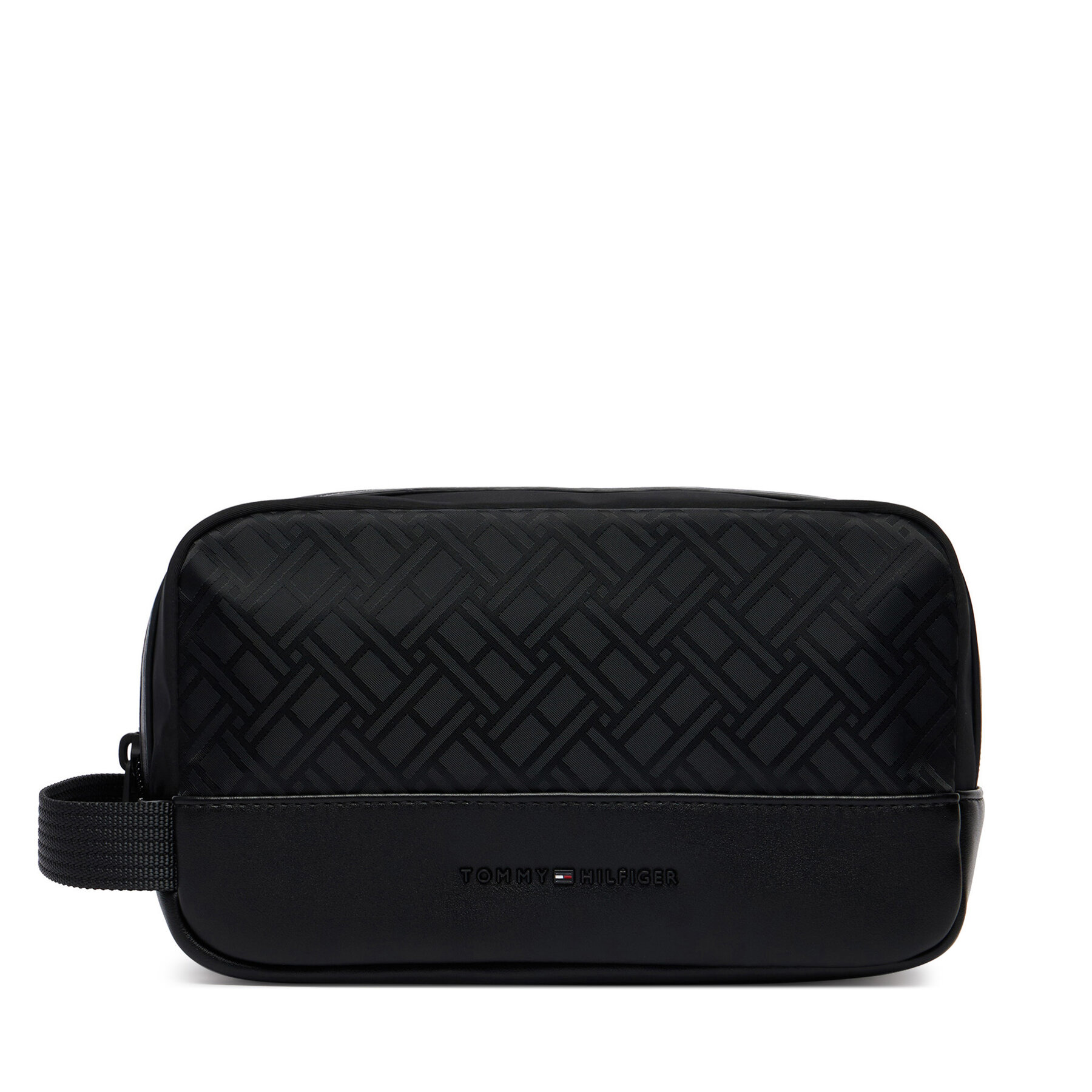 Kozmetični kovček Tommy Hilfiger Th Nylon Jacquard Washbag AM0AM14508 Črna