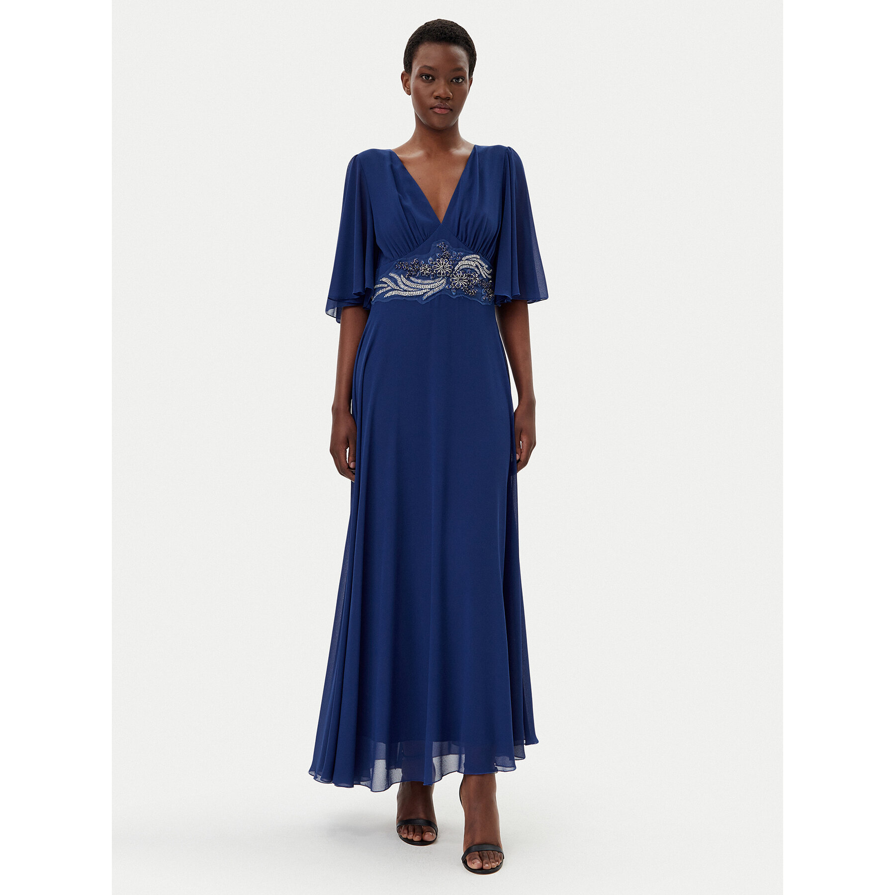 Rinascimento Abendkleid CFC0123080003 Dunkelblau Regular Fit