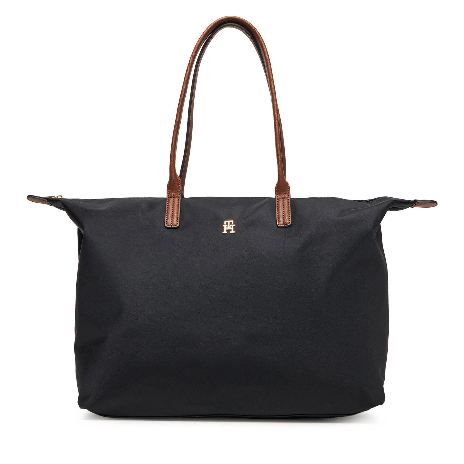 Geantă Tommy Hilfiger Popette Maxi Tote AW0AW17996 Negru