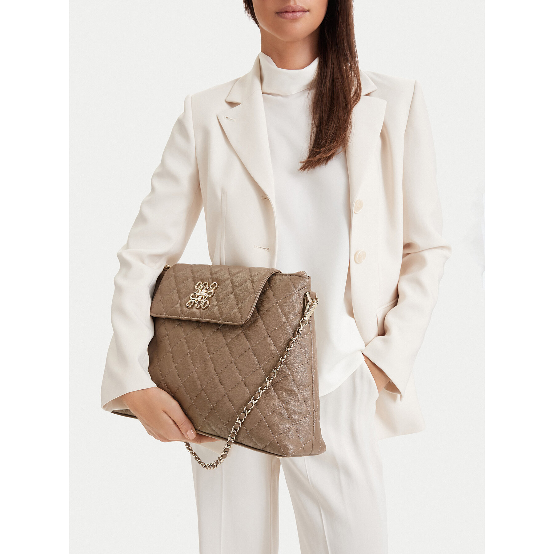 Geantă Nine West CEO-SILHOETTE STORY-LDA9387 Bej închis