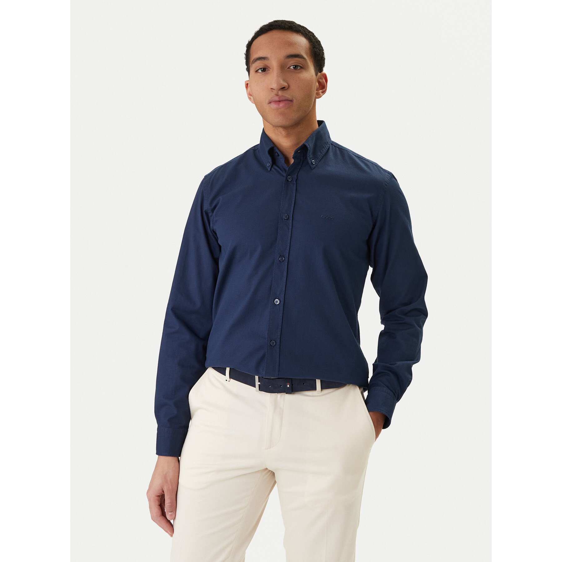 BOSS Hemd Rickert 50553001 Dunkelblau Regular Fit