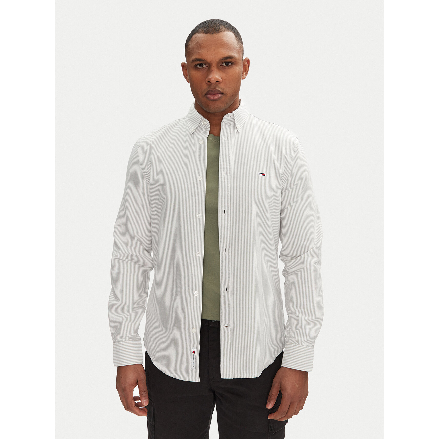Tommy Jeans Hemd DM0DM20668 Grün Slim Fit
