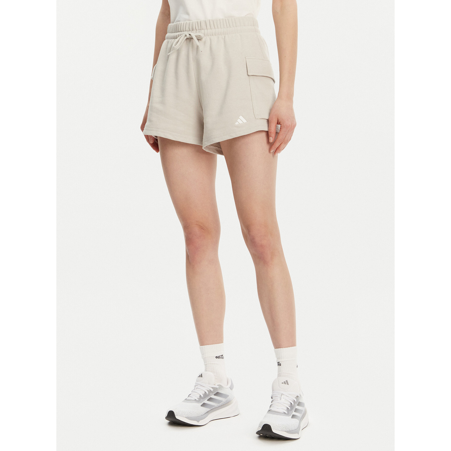 adidas Sportshorts Essentials Small Logo JC5699 Beige Loose Fit