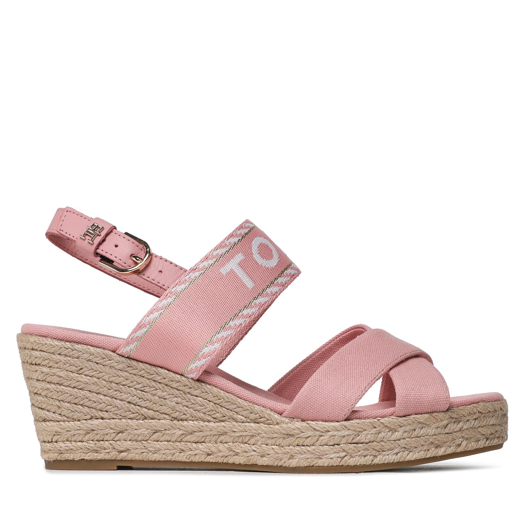 Espadrillos Tommy Hilfiger Seasonal Webbing Mid Wedge FW0FW07091 Rosa