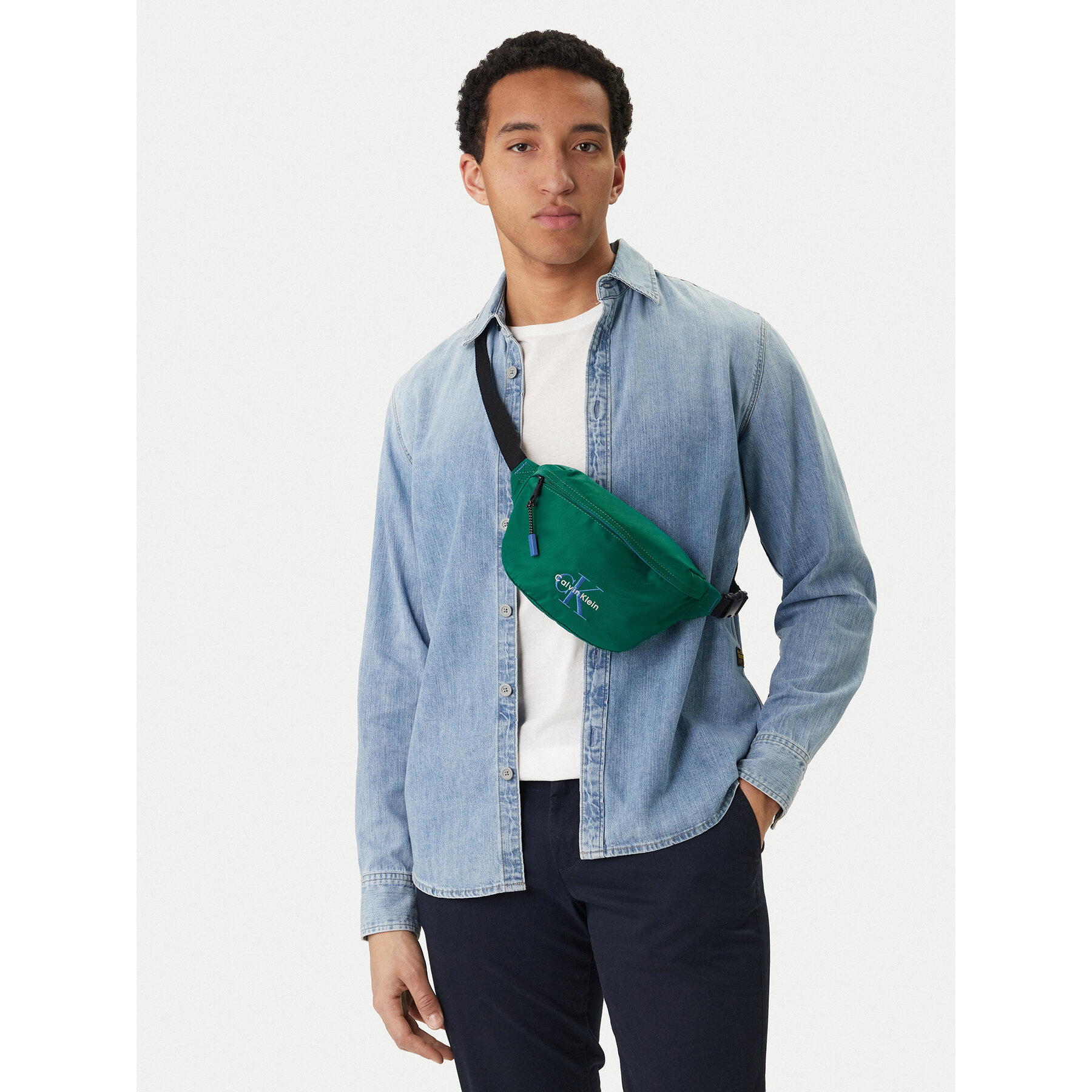 Borsetă Calvin Klein Bold Waistbag LV04D3116G Verde