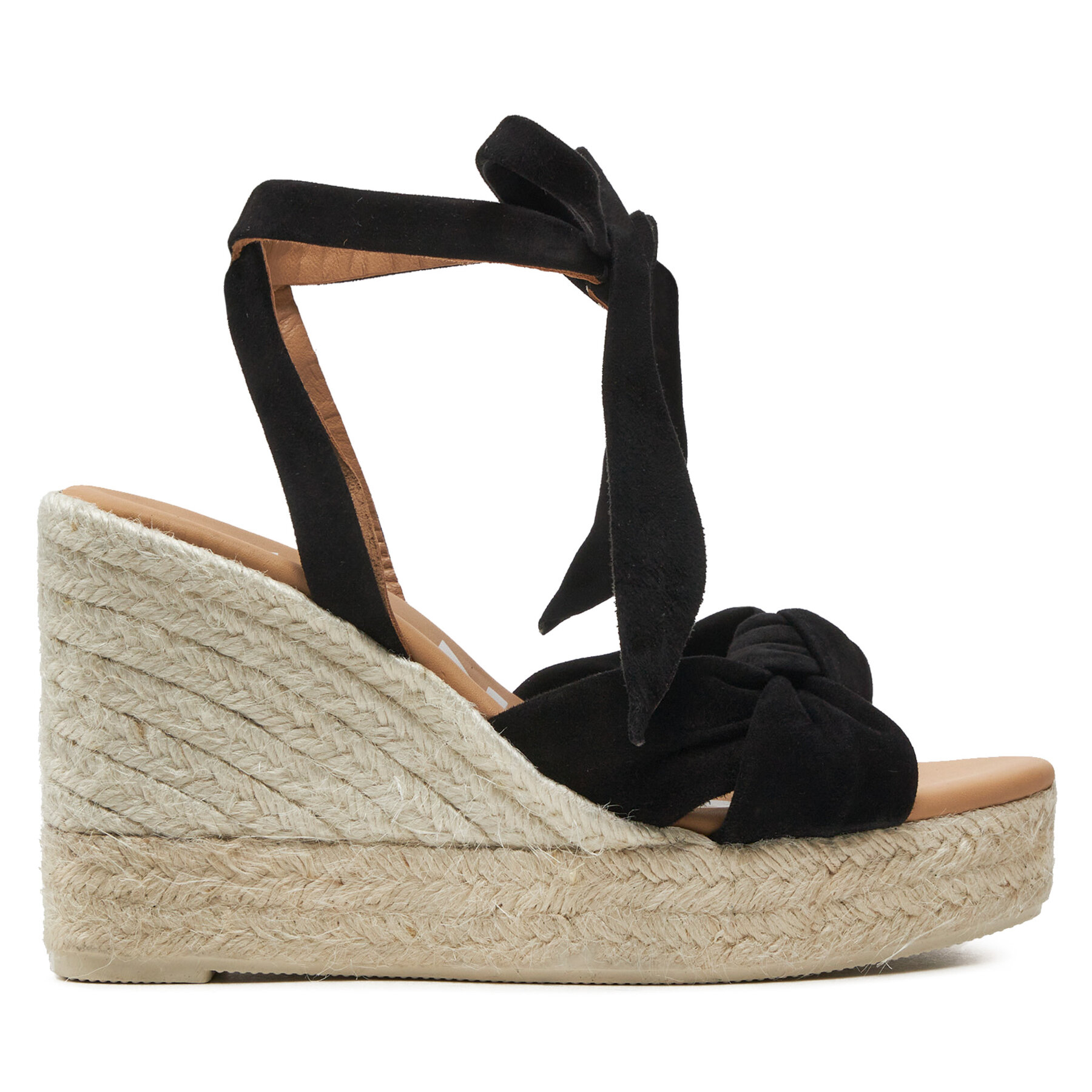 Еспадрили Manebi Hamptons Wedge Espadrilles With Knot K 1.0 WS Черен