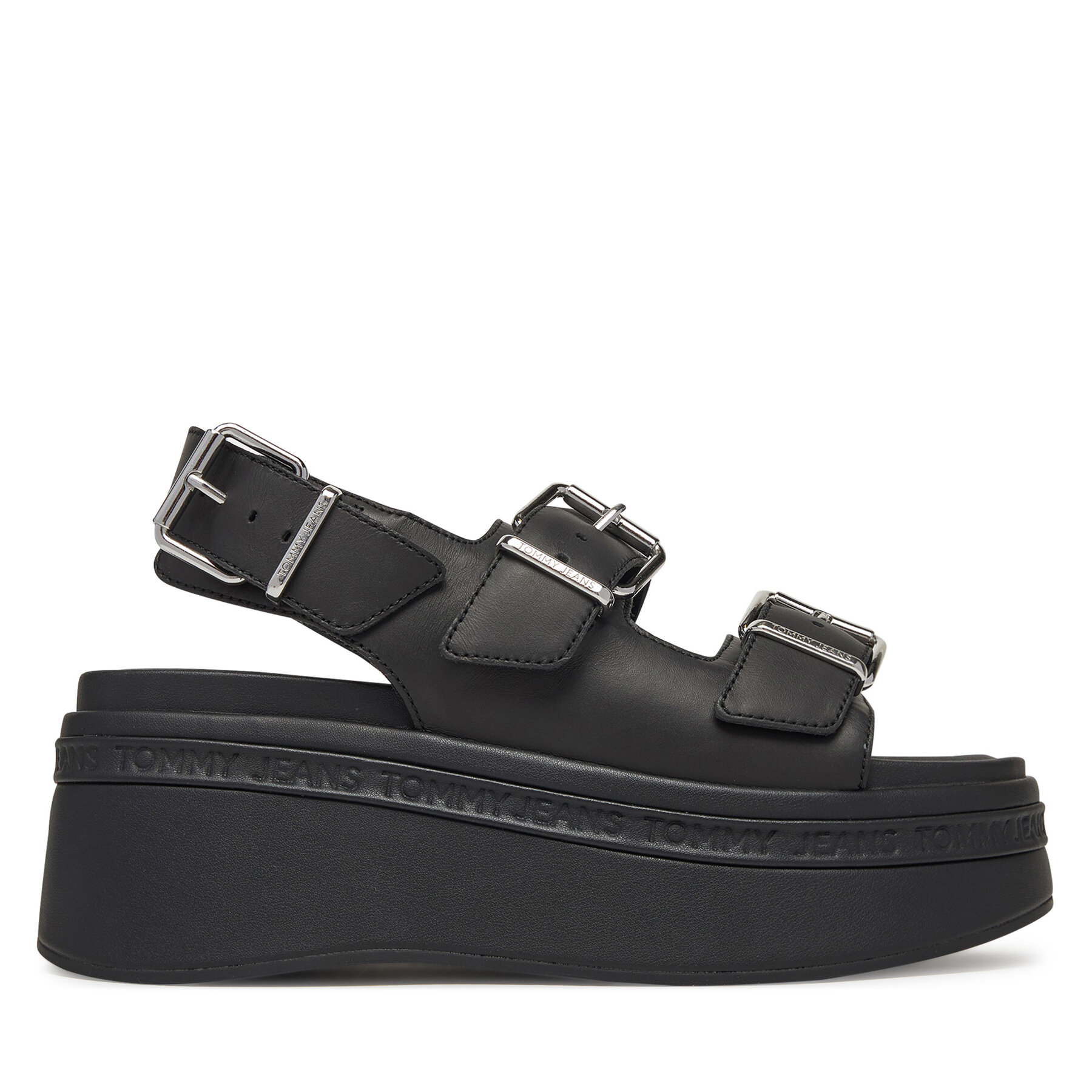 Сандали Tommy Jeans Tjw Wedge Sandal EN0EN02774 Черен
