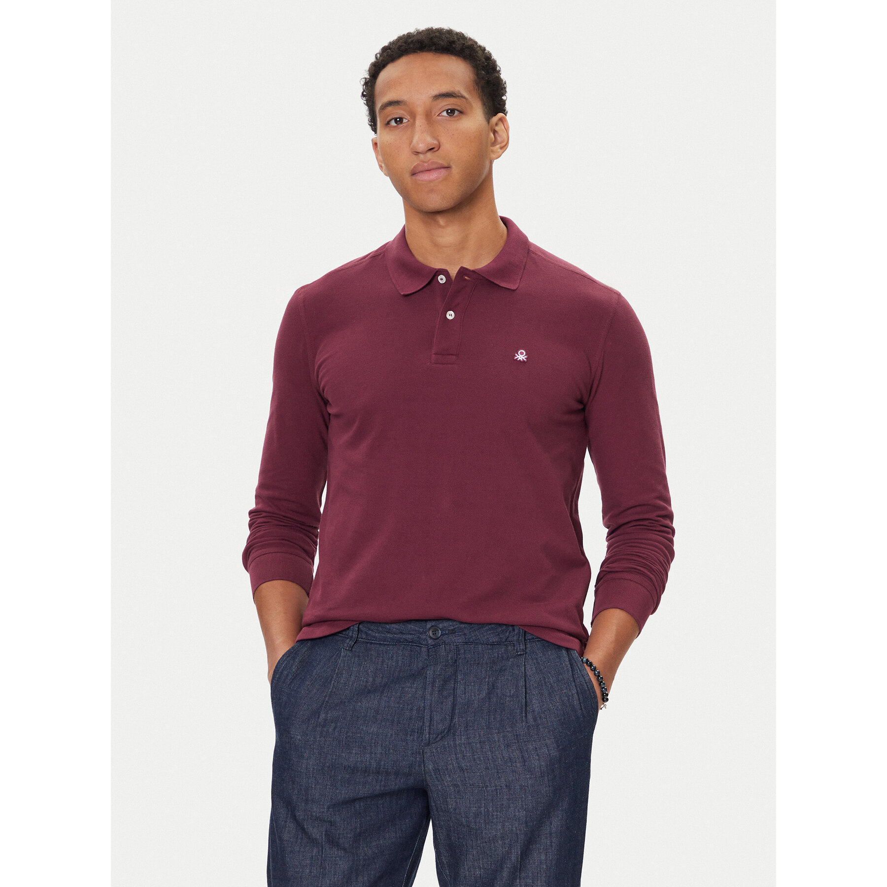 United Colors Of Benetton Polo 3089J3204 Μωβ Regular Fit