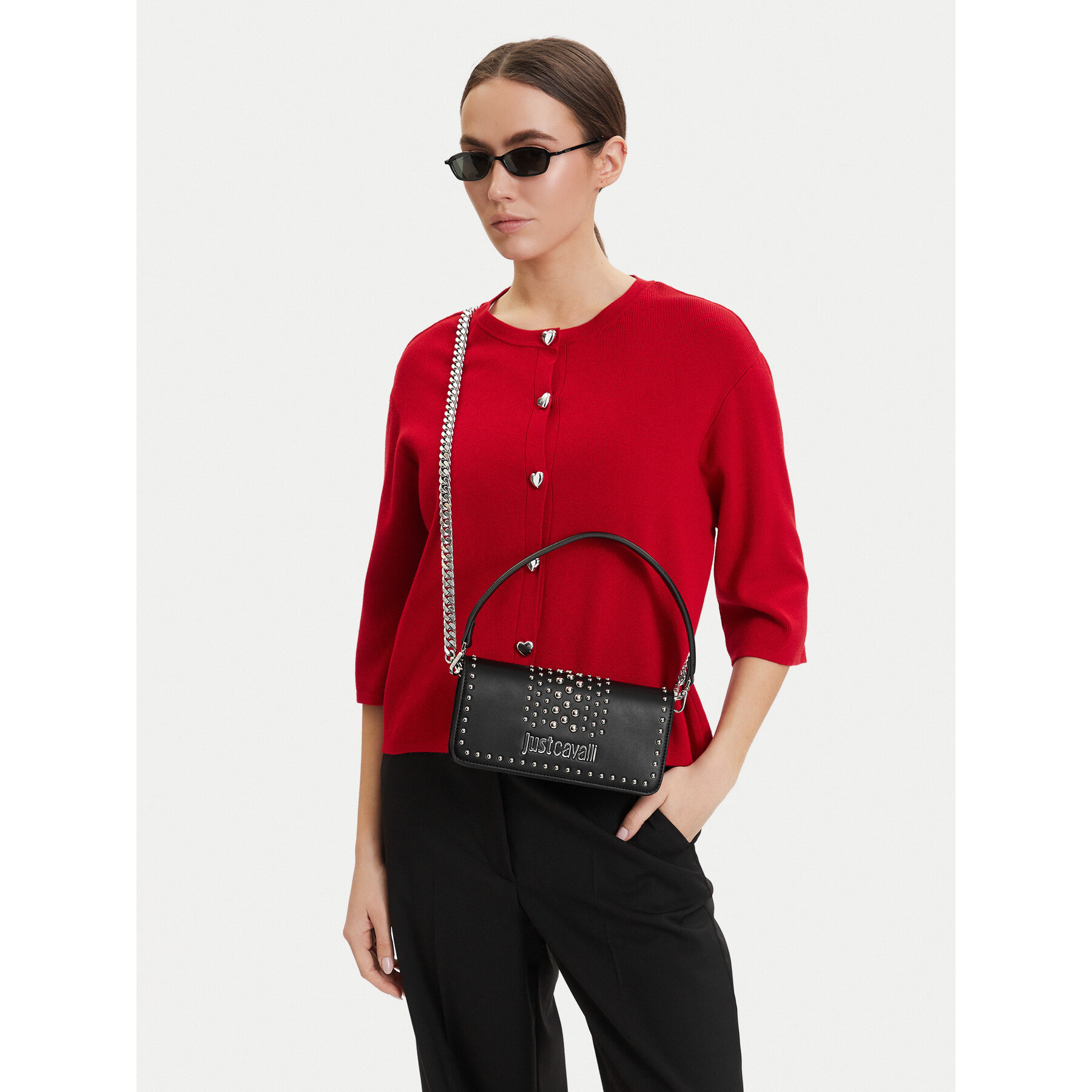 Дамска чанта Just Cavalli 80RA4BP3 ZSD95 Черен
