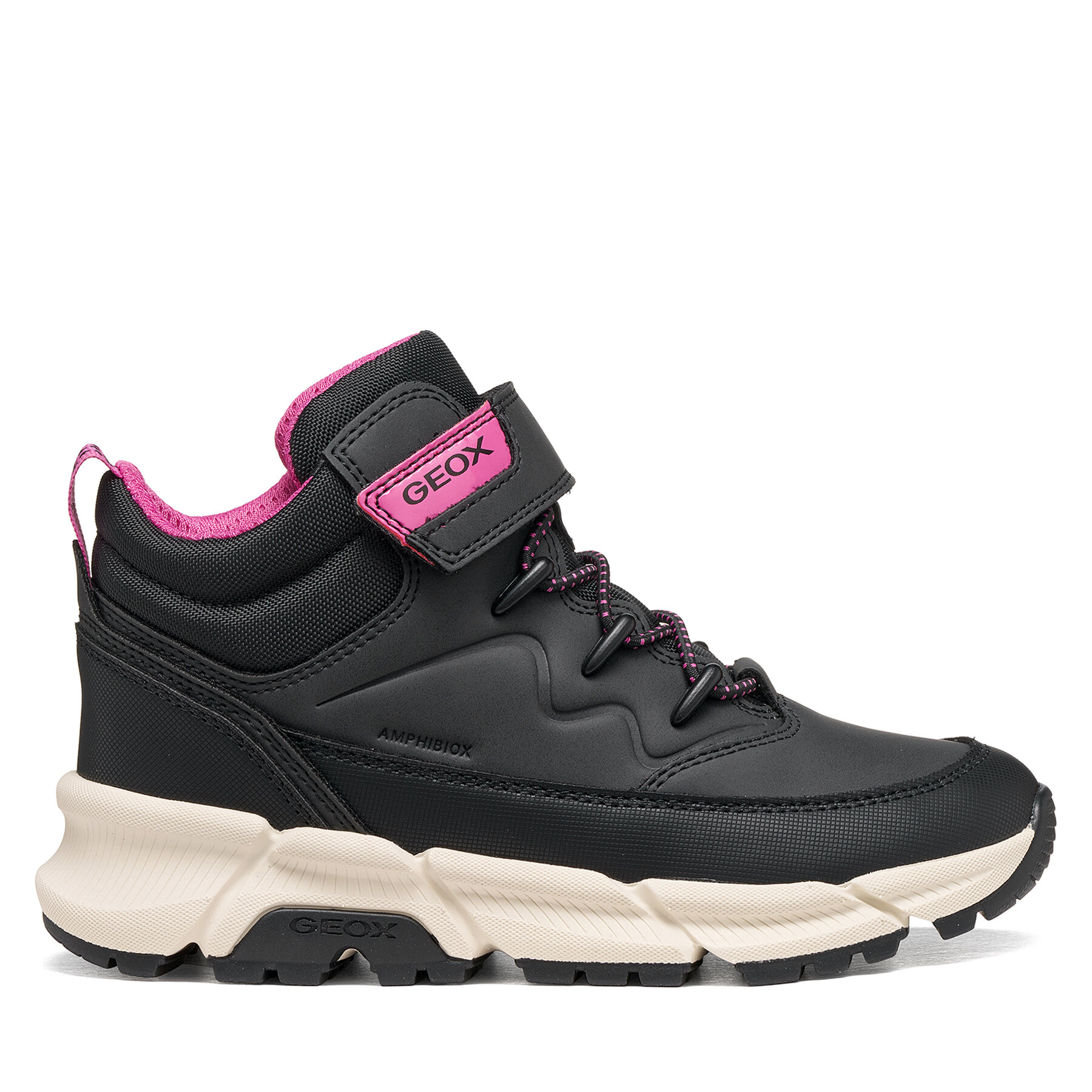 Šnurovacia obuv Geox J Flexyper Plus Girl B Abx J66NGD 0MEFU C0922 S Čierna
