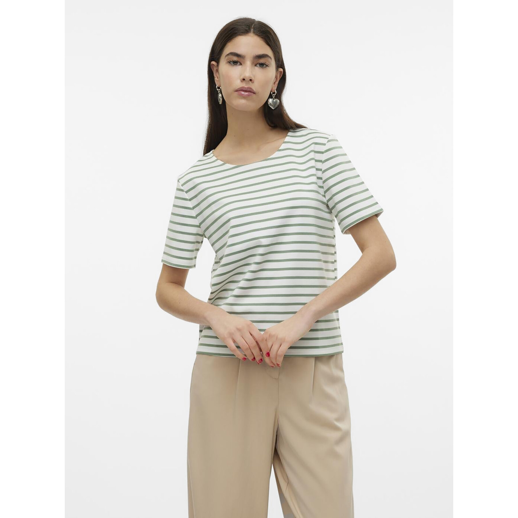 Vero Moda Vero Moda T-Shirt Abby 10304716 Πράσινο Regular Fit