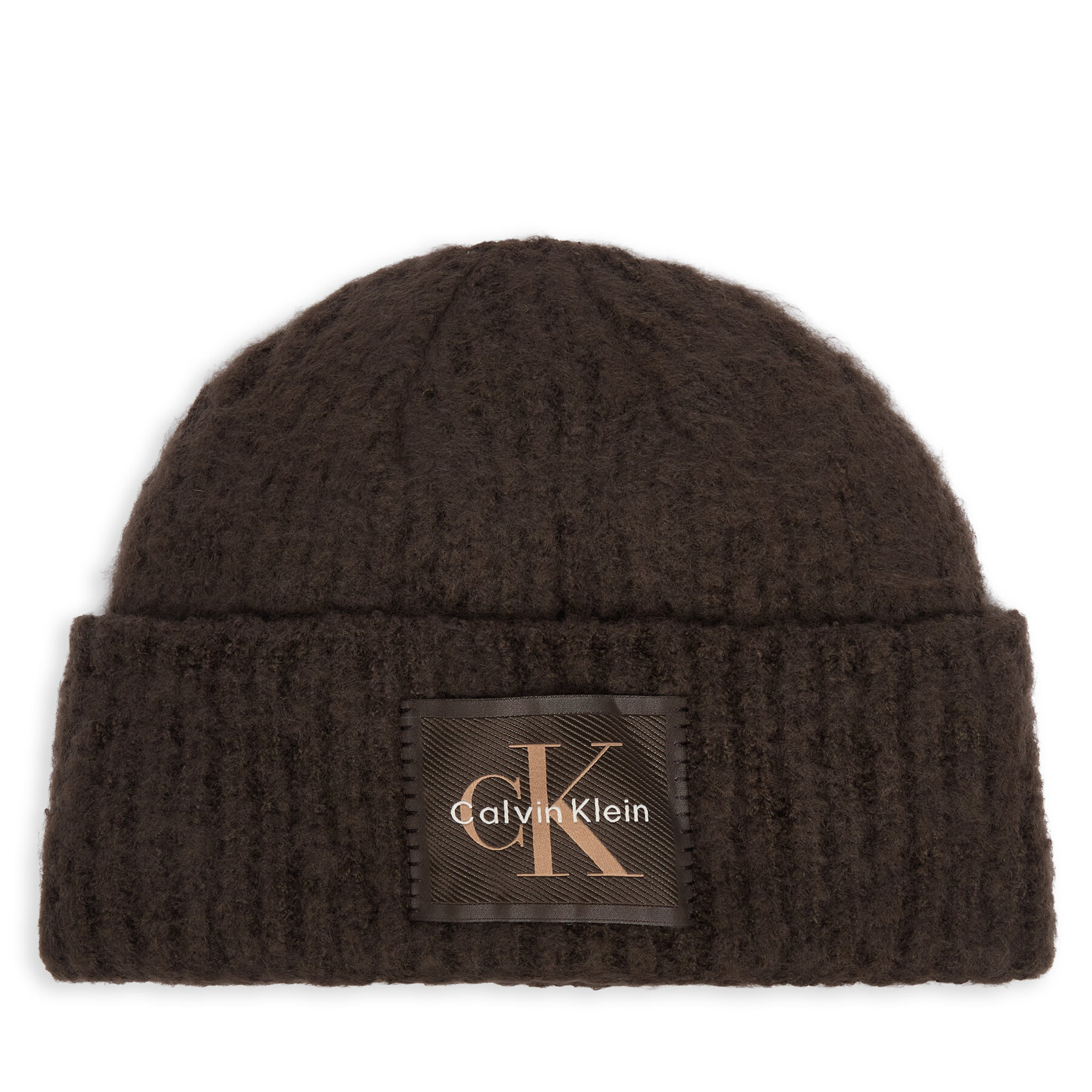 Шапка Calvin Klein LV04F8104G Тъмнокафяв