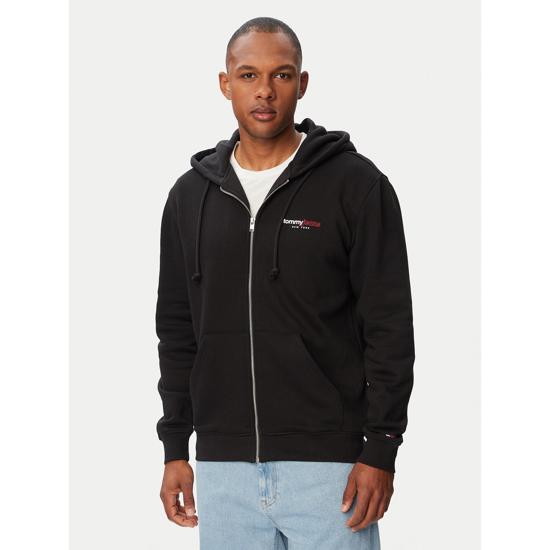 Tommy Jeans Sweatshirt DM0DM23404 Schwarz Regular Fit