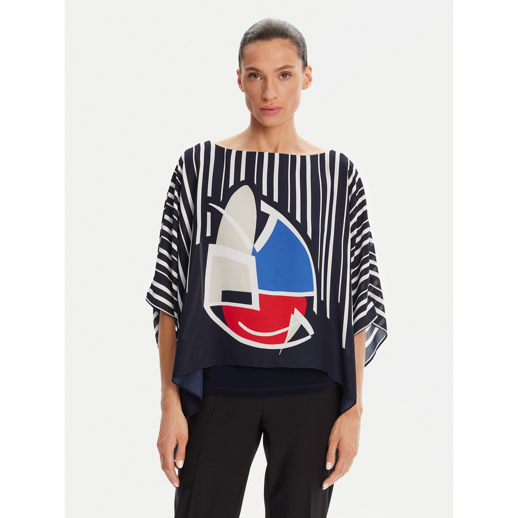 Joseph Ribkoff Bluse 251180 Dunkelblau Relaxed Fit