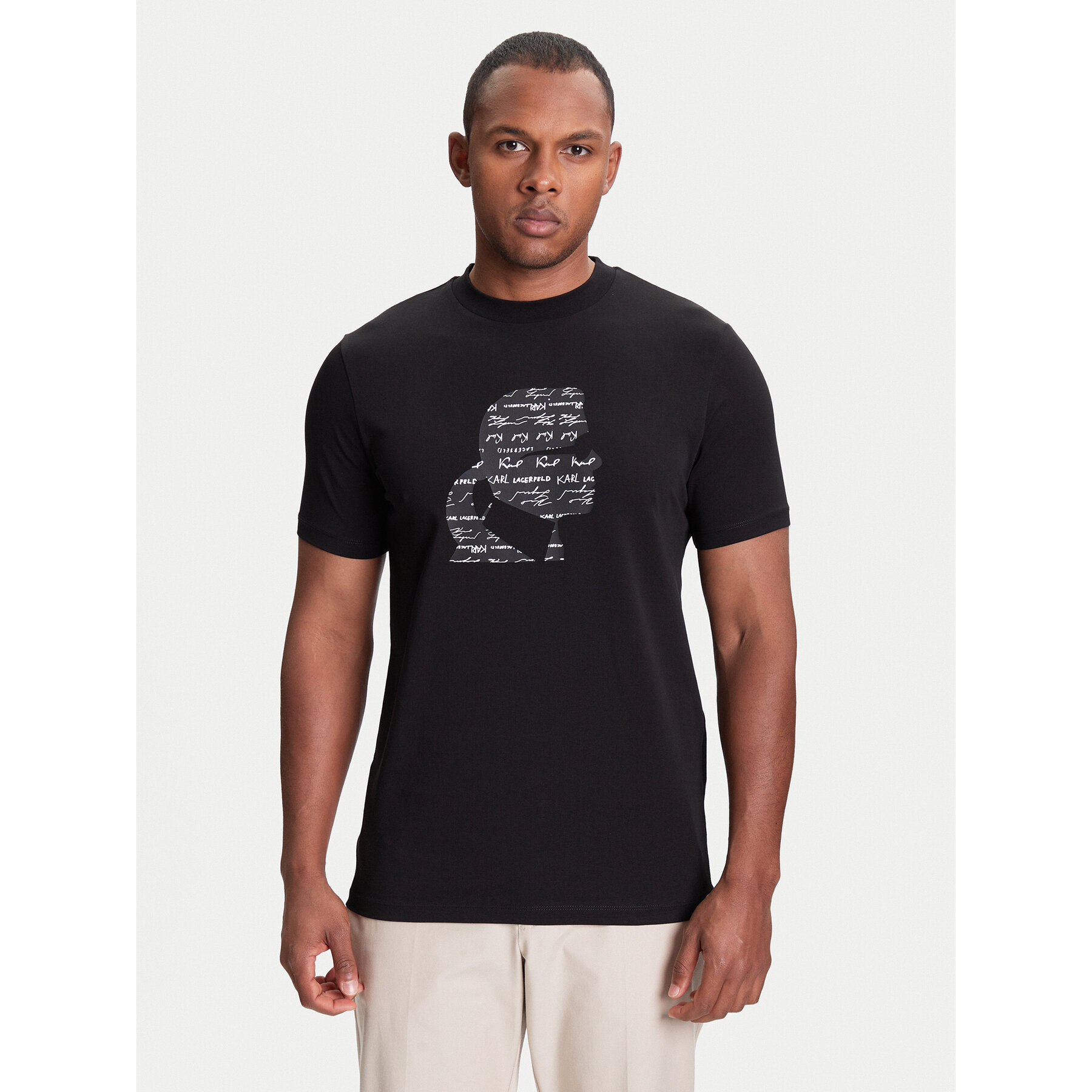 KARL LAGERFELD Póló 755042 553235 Fekete Regular Fit