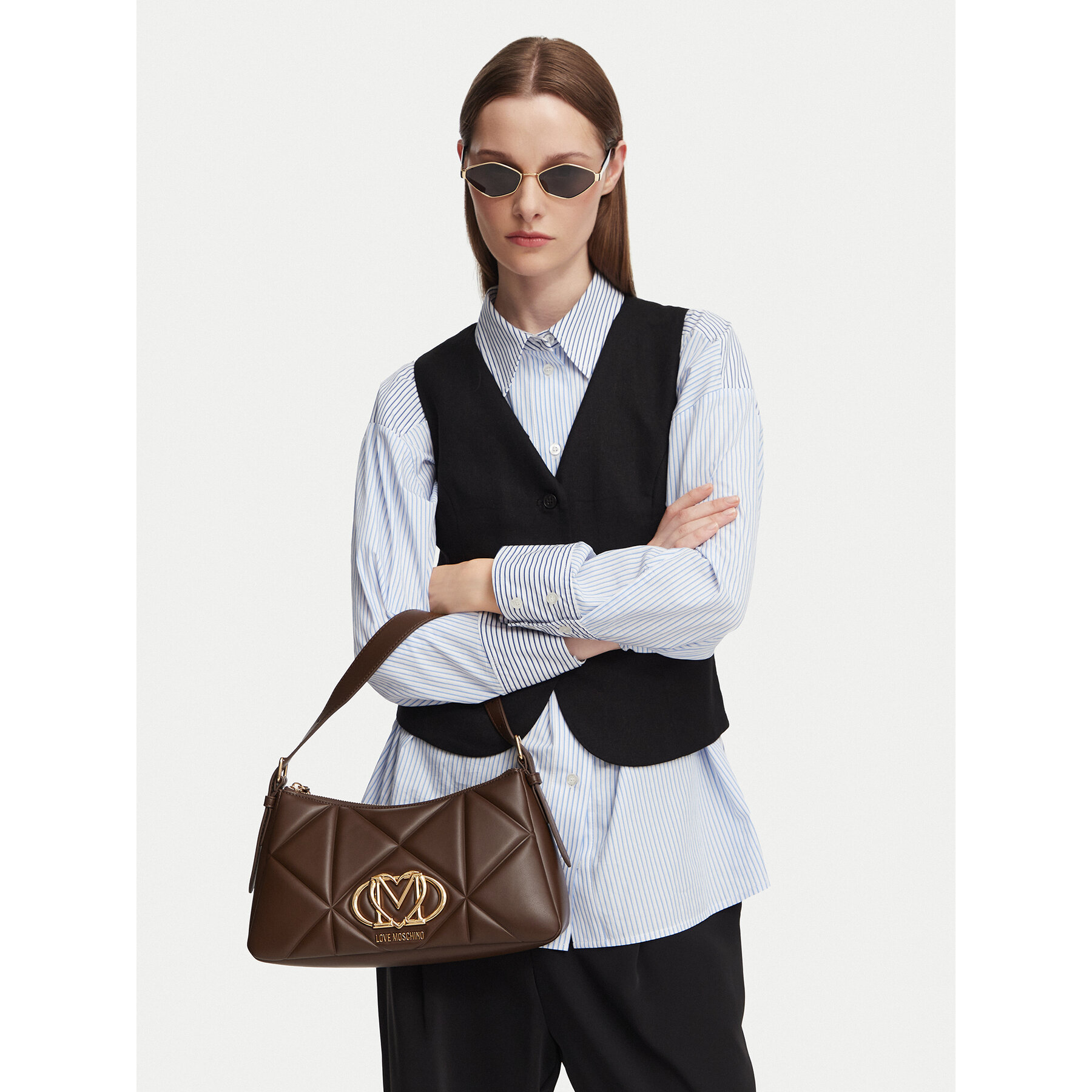 Torbica LOVE MOSCHINO JC4032PP1PLC0300 Smeđa