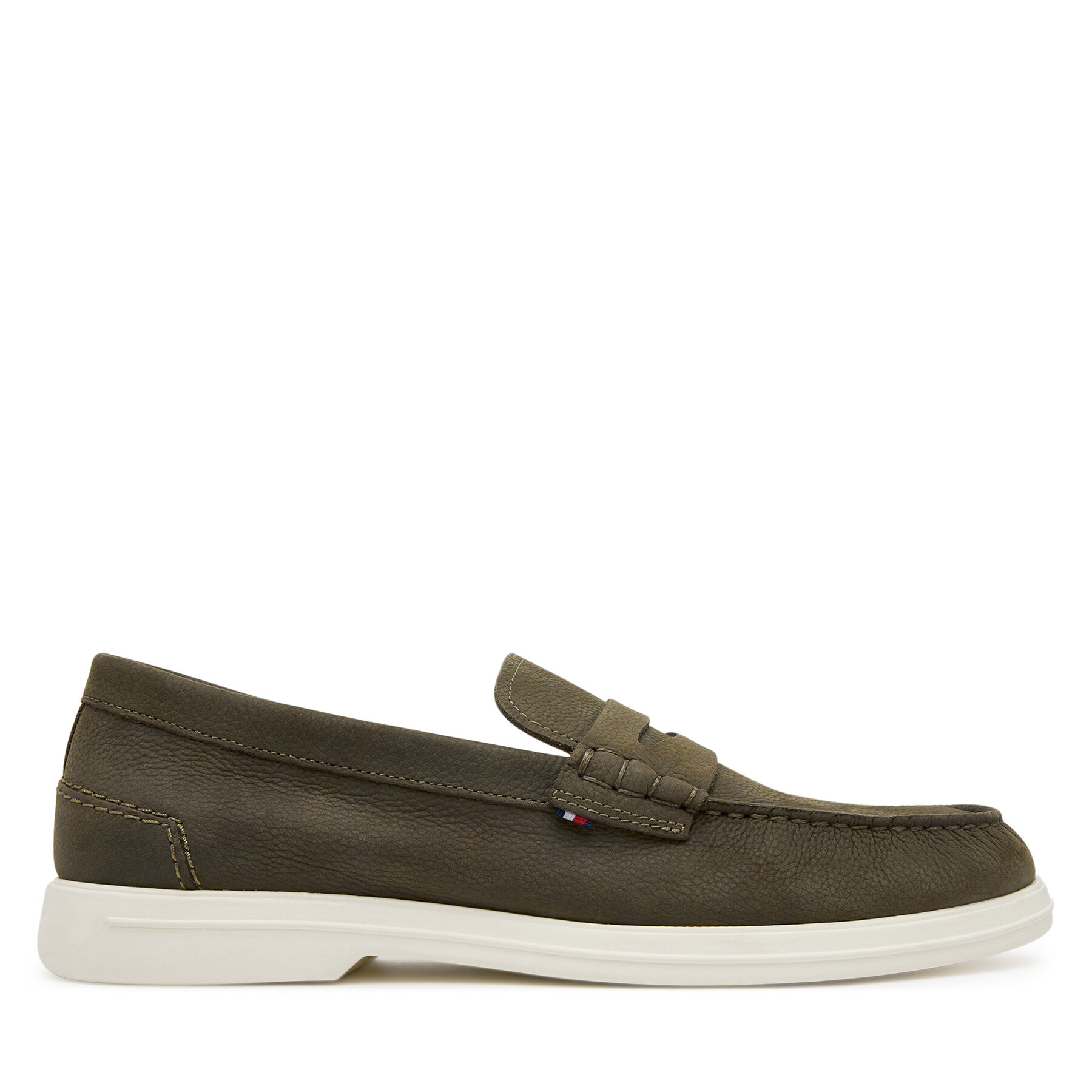 Uomo Mocassini Tommy Hilfiger, Taglia 40, Cachi, Nubuck P Loafer FM0FM05350, taglia : 40