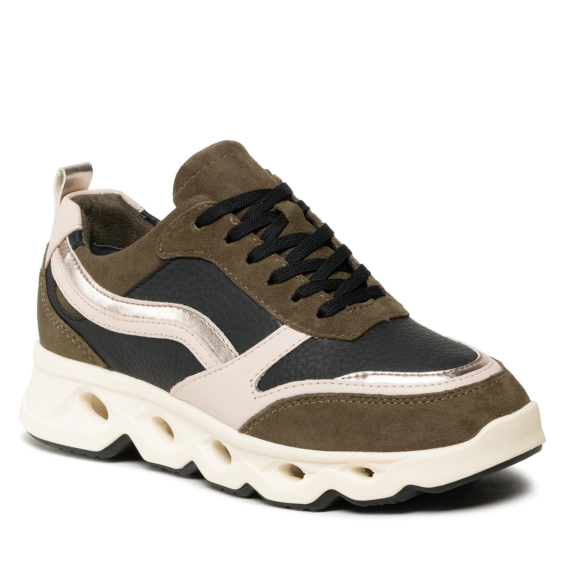 Sneakers Tamaris 1-23727-39 Blk/Olive Comb 079 epantofi.ro imagine noua