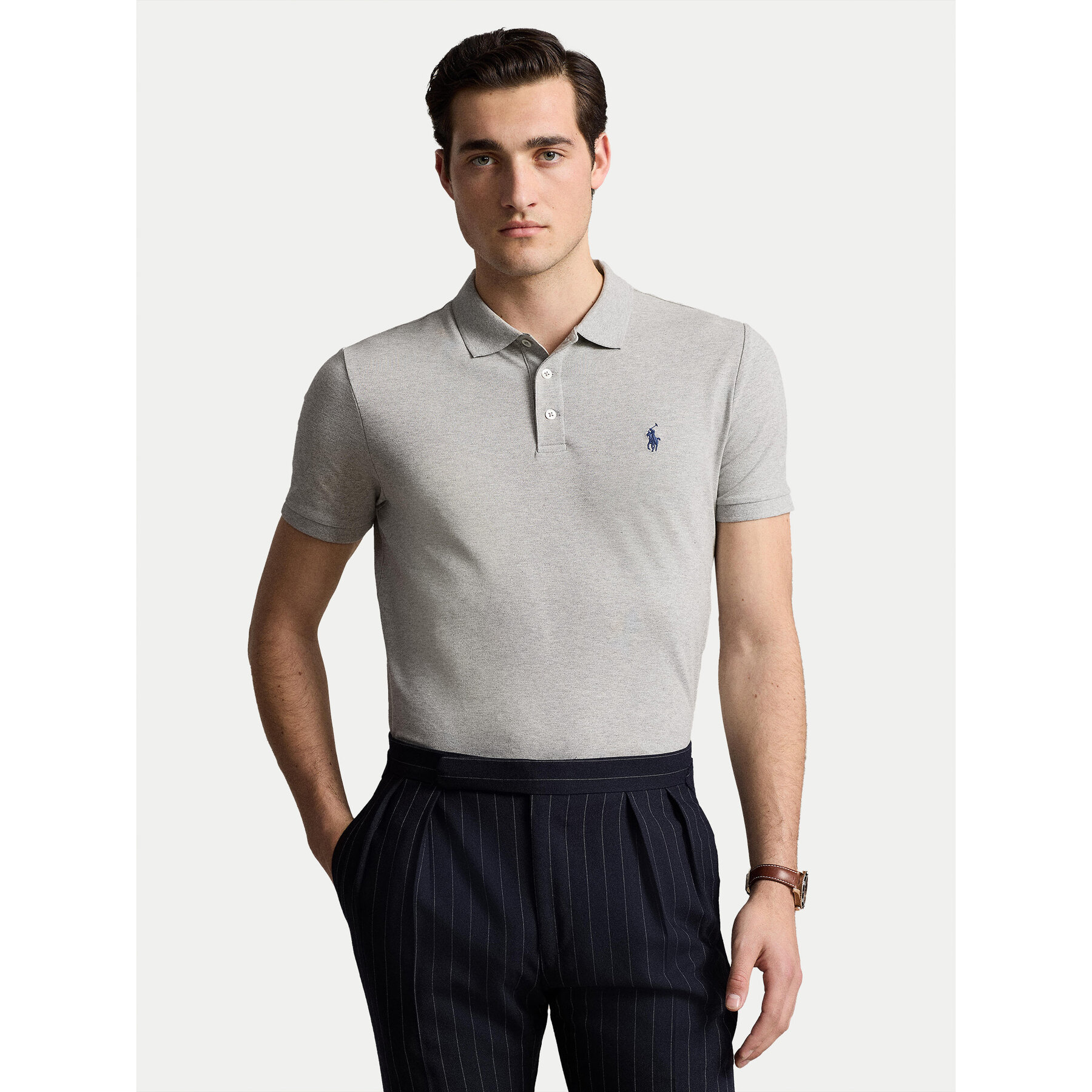 Polo Ralph Lauren Polo 710941439004 Γκρι Regular Fit