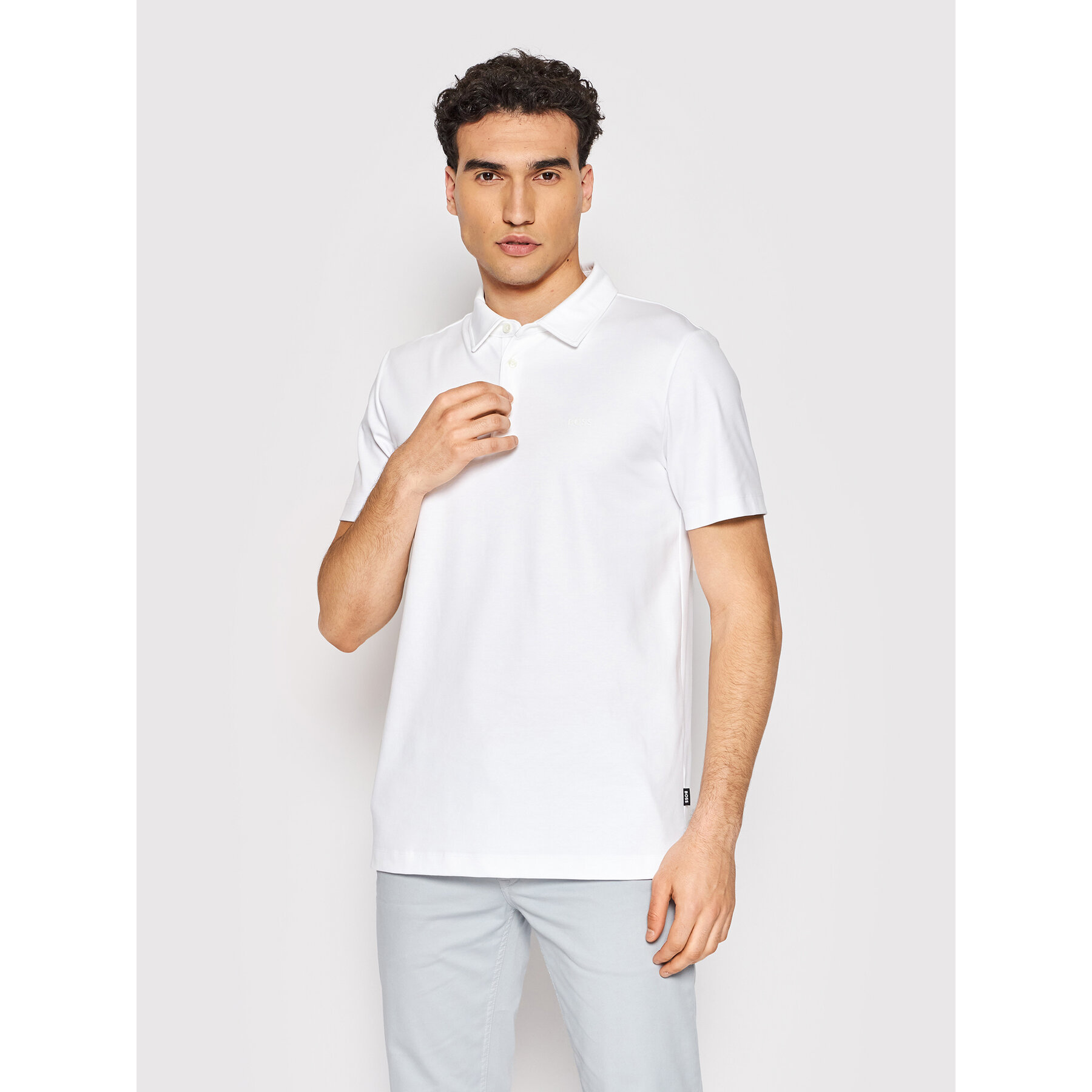 Boss Pólóing Palosh 50471335 Fehér Slim Fit