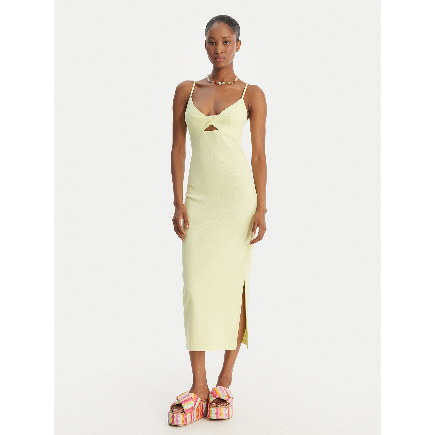 Roxy Sommerkleid Wavey Lady ERJKD03530 Grün Slim Fit