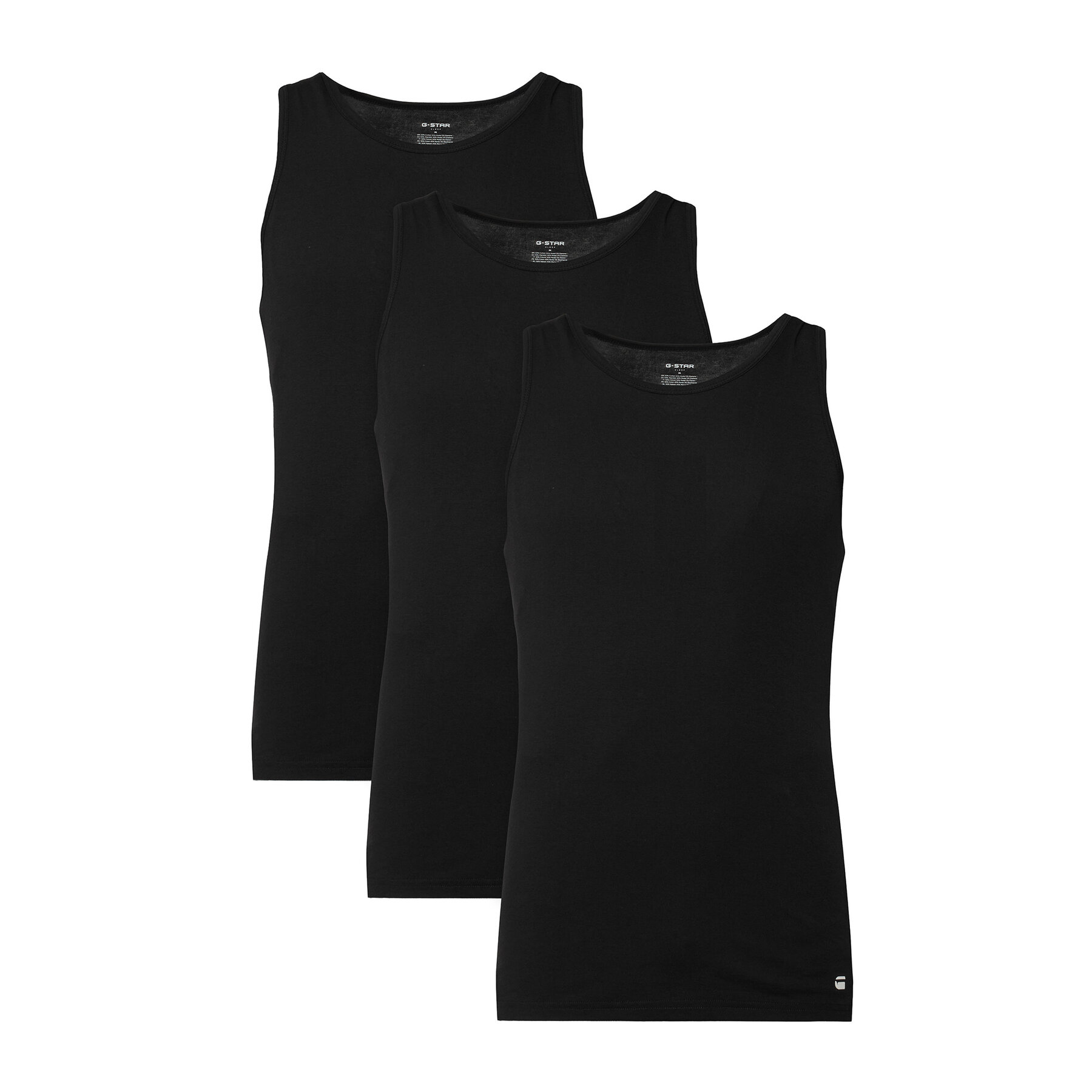 G-STAR Komplet tank topov﻿ D30333-10 Črna Regular Fit