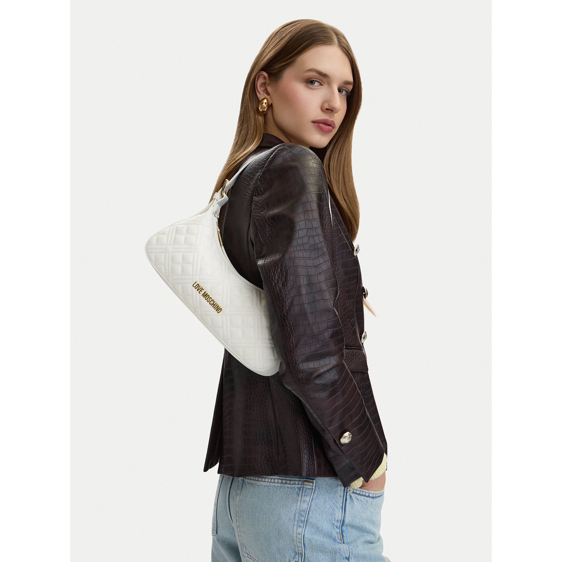 Geantă LOVE MOSCHINO JC4142PP0OLA0100 Alb