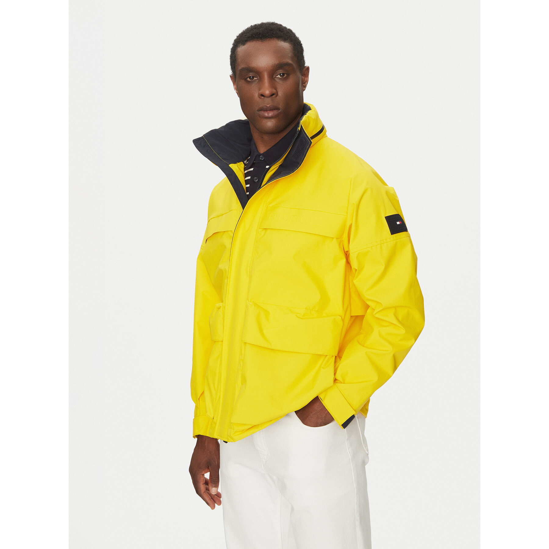 Tommy Hilfiger Übergangsjacke Regatta Mid Length Jacket MW0MW39200 Gelb Loose Fit
