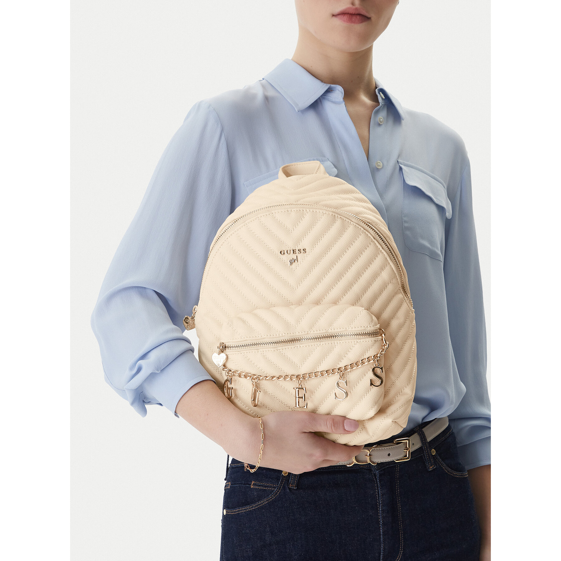 Раница Guess J4RZ17 WFZL0 Екрю