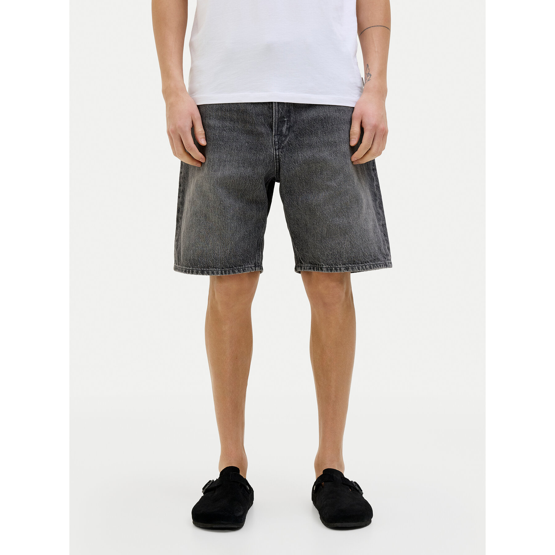 Jack & Jones Jeansshorts 12269533 Schwarz Loose Fit