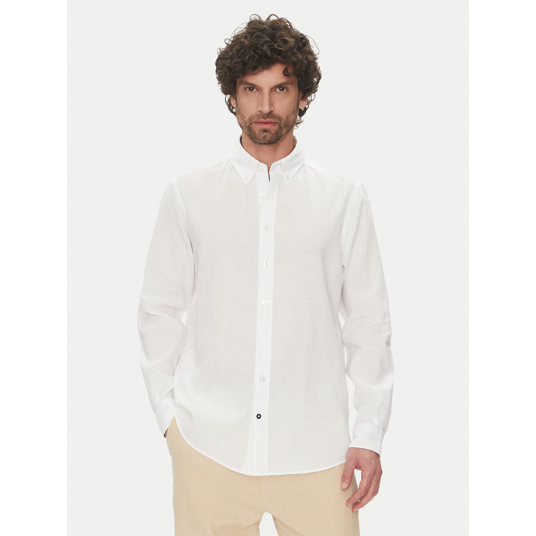 Hechter Paris Hemd 60356 151600 Weiß Regular Fit