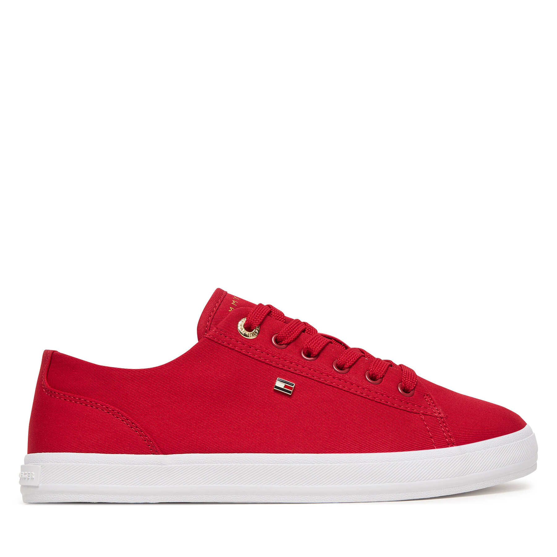 Sportcipők Tommy Hilfiger Th Foxing Sneaker Canvas FW0FW09170 Piros