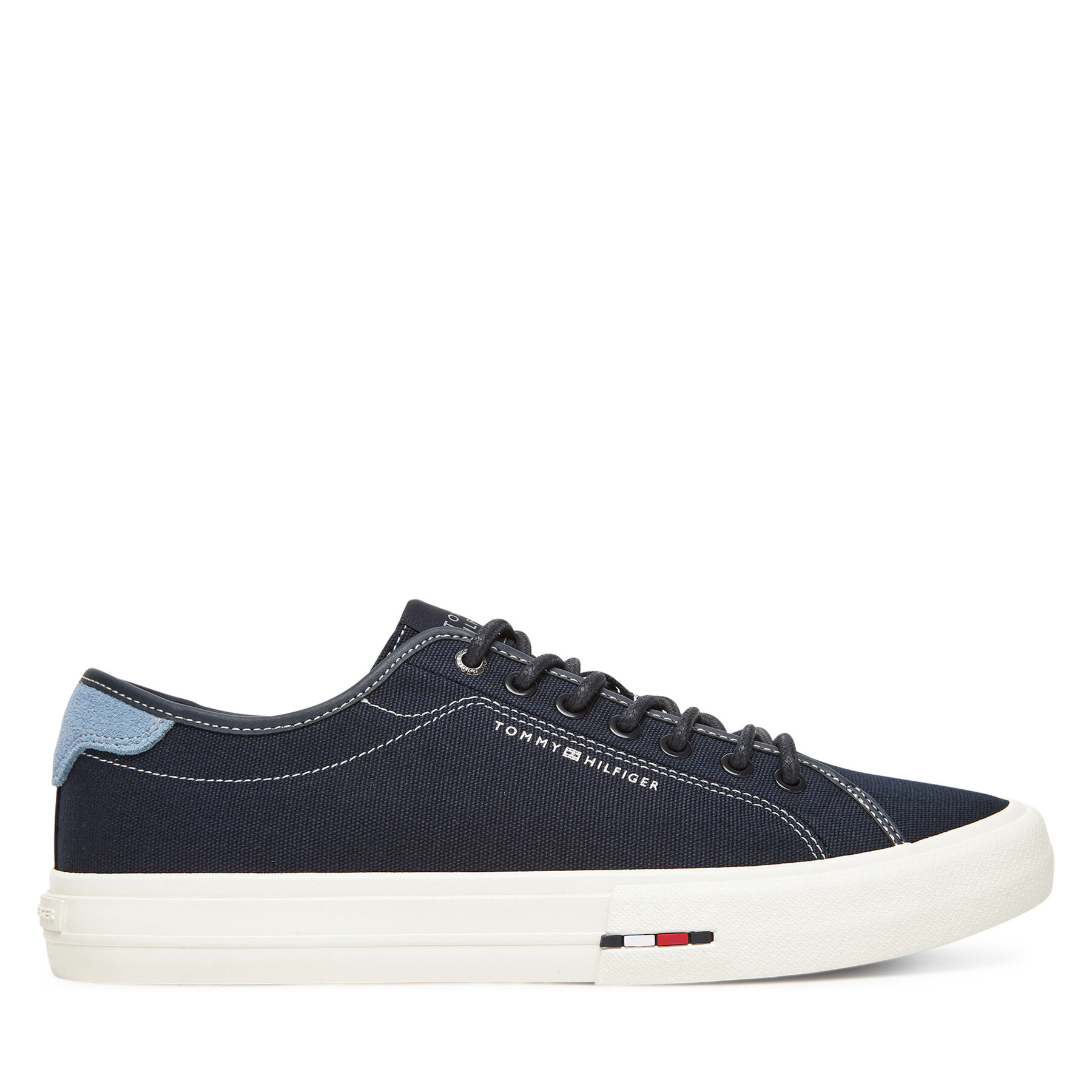 Męskie Tenisówki Tommy Hilfiger, Rozmiar 40 Granatowy Hi Vulc Street Canvas FM0FM05515