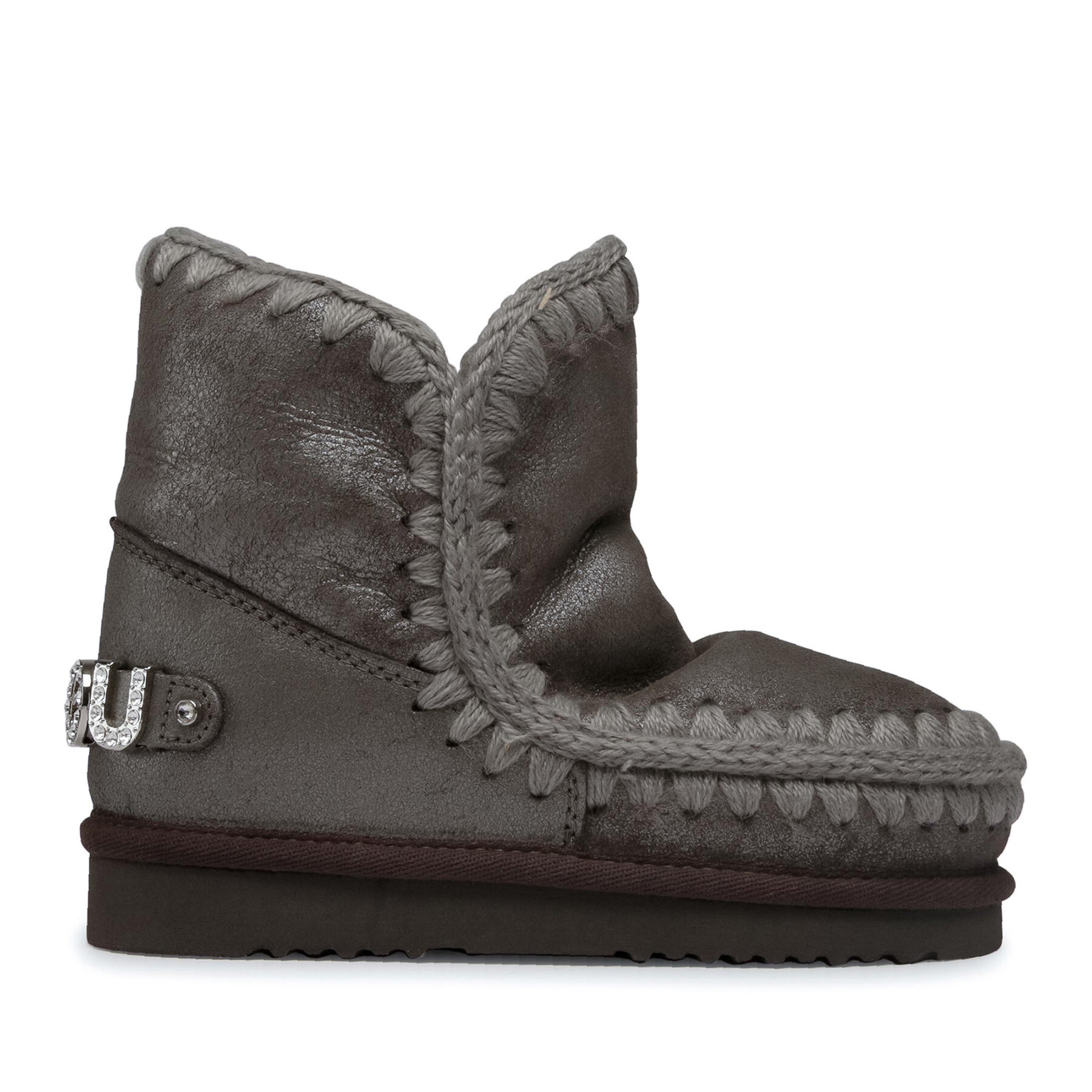 Dámske Snehule Mou, Rozmer: 35, Strieborná, Eskimo 18 With Rhinestones Logo
