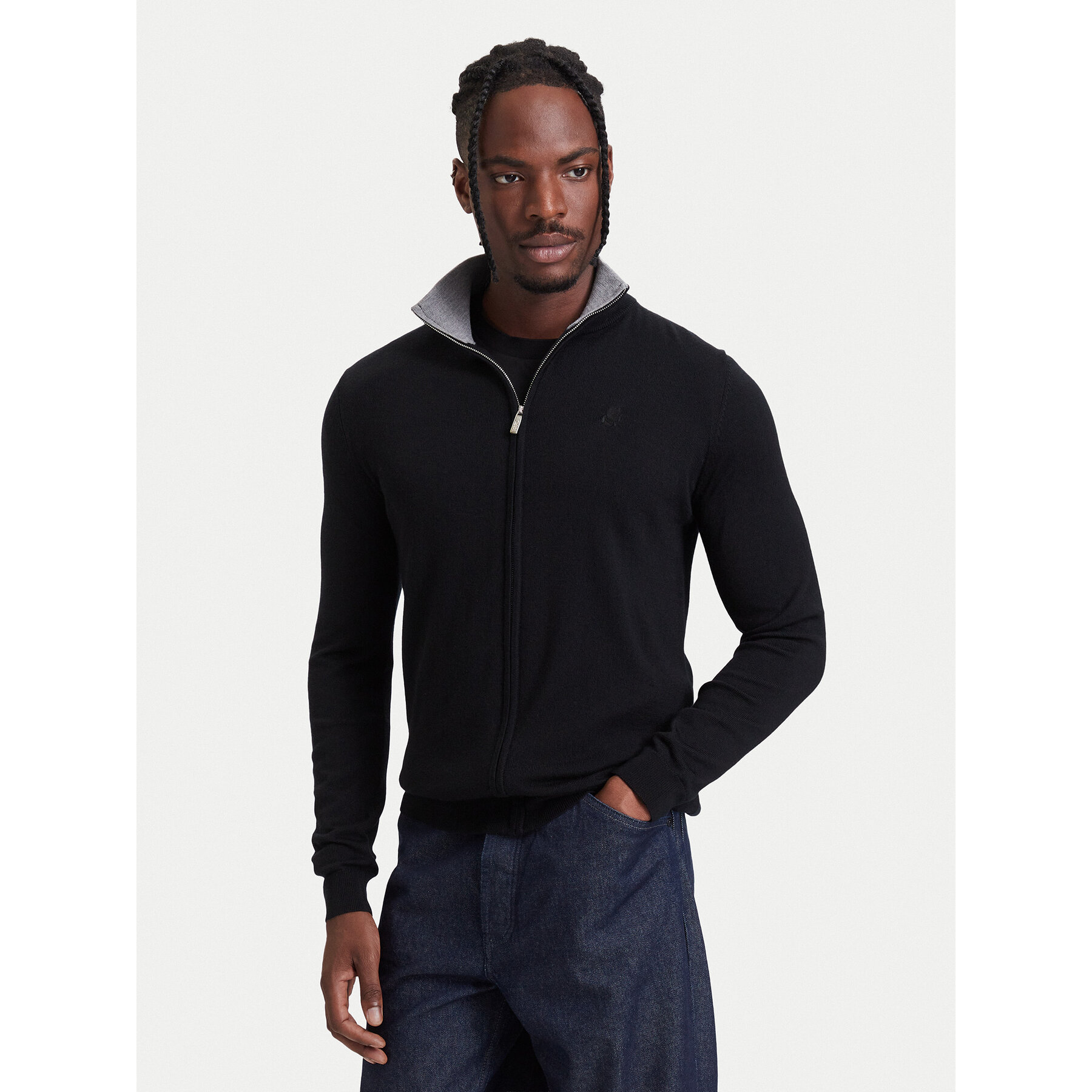 KARL LAGERFELD Strickjacke 655004 564399 Schwarz Regular Fit
