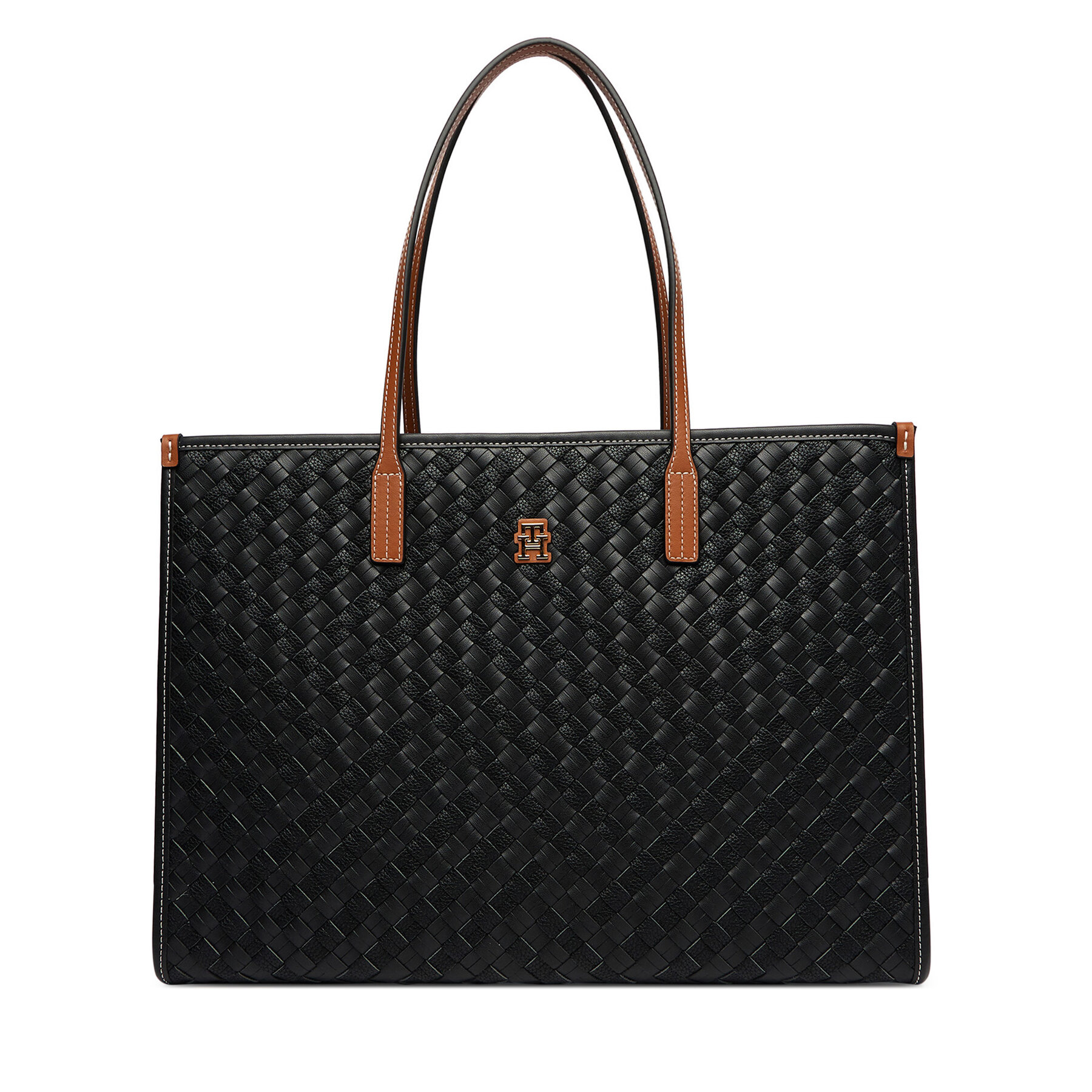 Geantă Tommy Hilfiger Th City Tote AW0AW18394 Negru