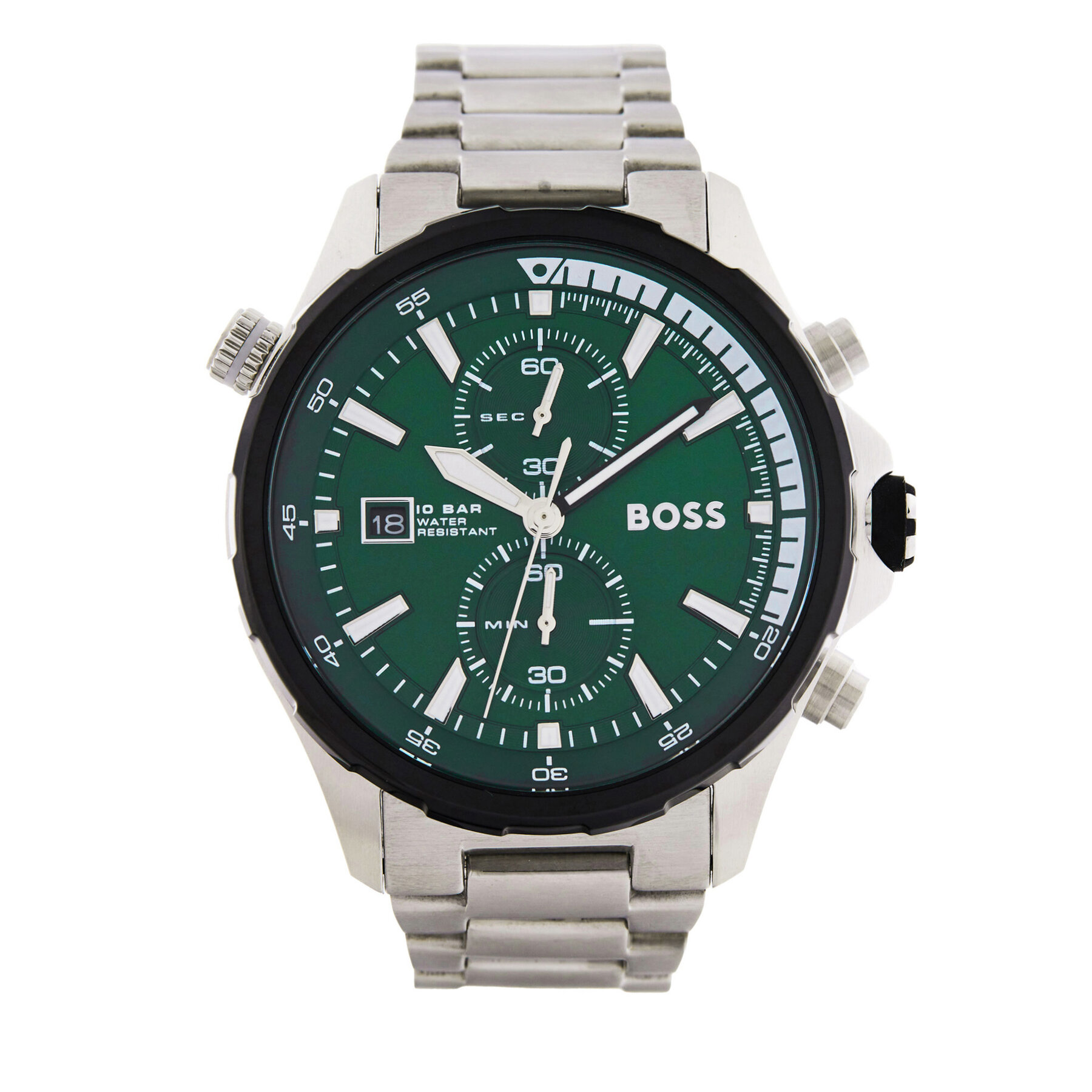 Męski BOSS Zegarek Srebrny Globetrotter 1513930