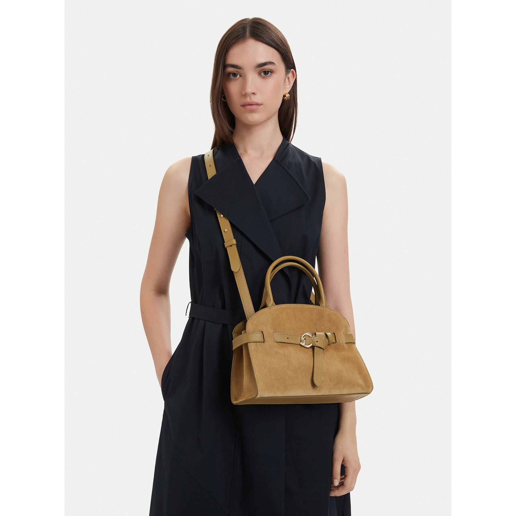 Дамска чанта Coccinelle TLB Coccinellesabine Suede Bi E1 TLB 18 02 01 Зелен