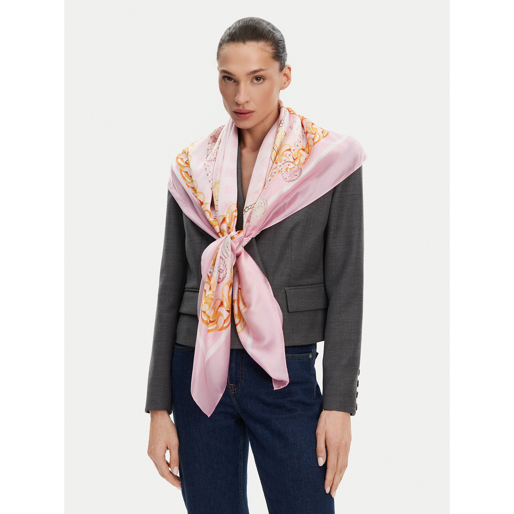 Eșarfă Guess AW5300 SIL03 Roz