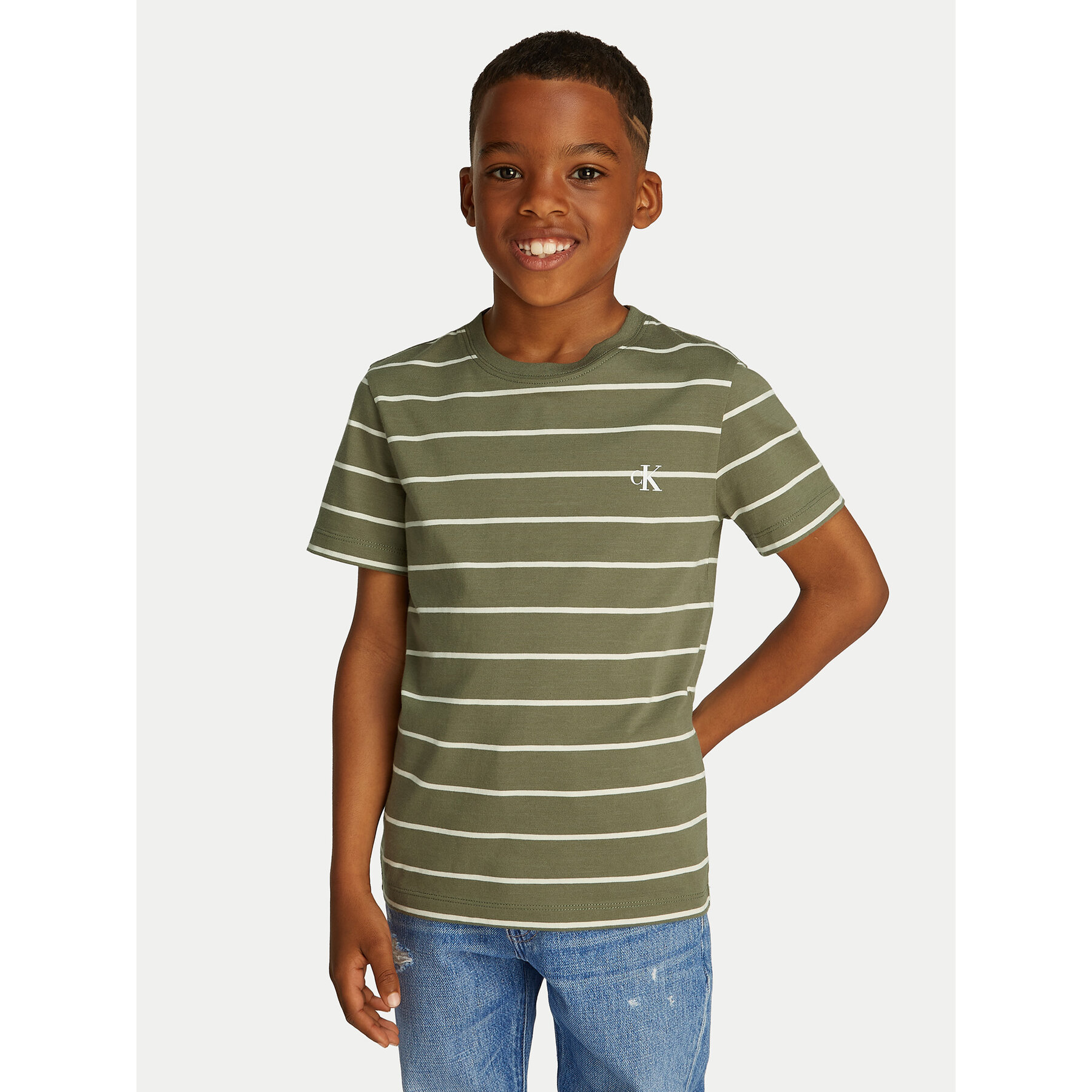 Calvin Klein Jeans Komplet t-shirt majic﻿ IB0IB02364 Zelena Regular Fit