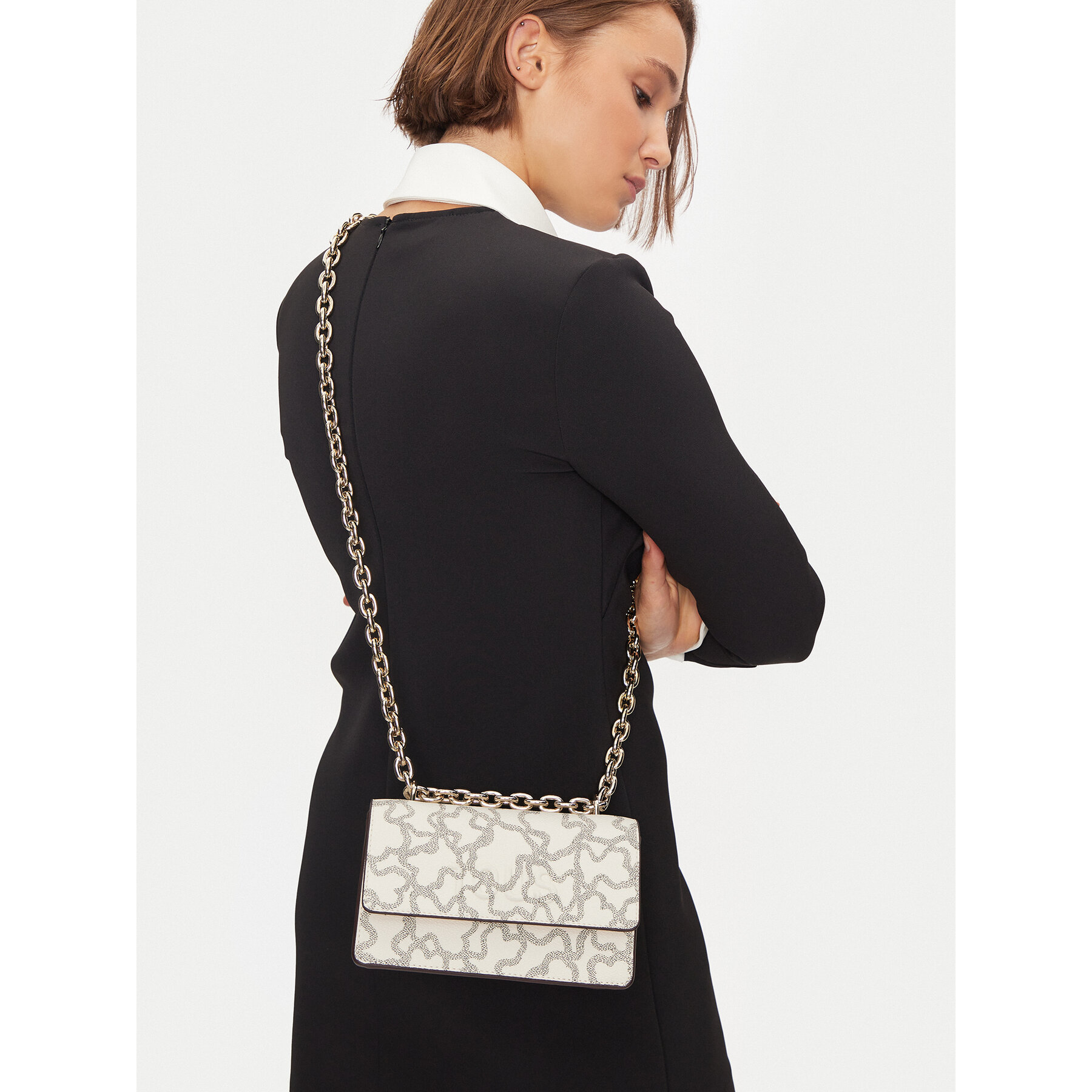 Дамска чанта TOUS Kaos Icon 2002128601 Екрю