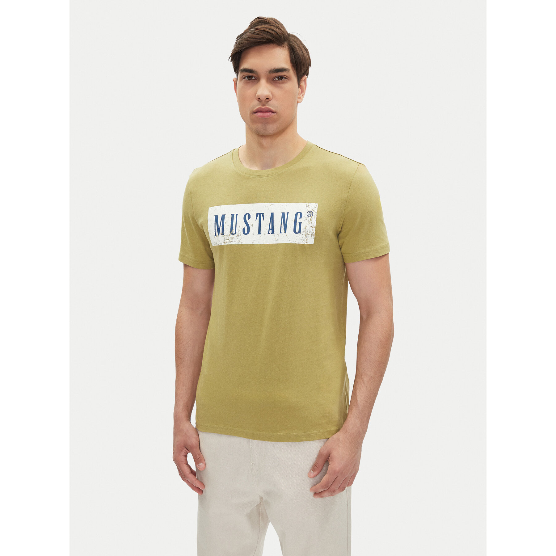 Mustang T-shirt Austin 1016274 Verde Regular Fit